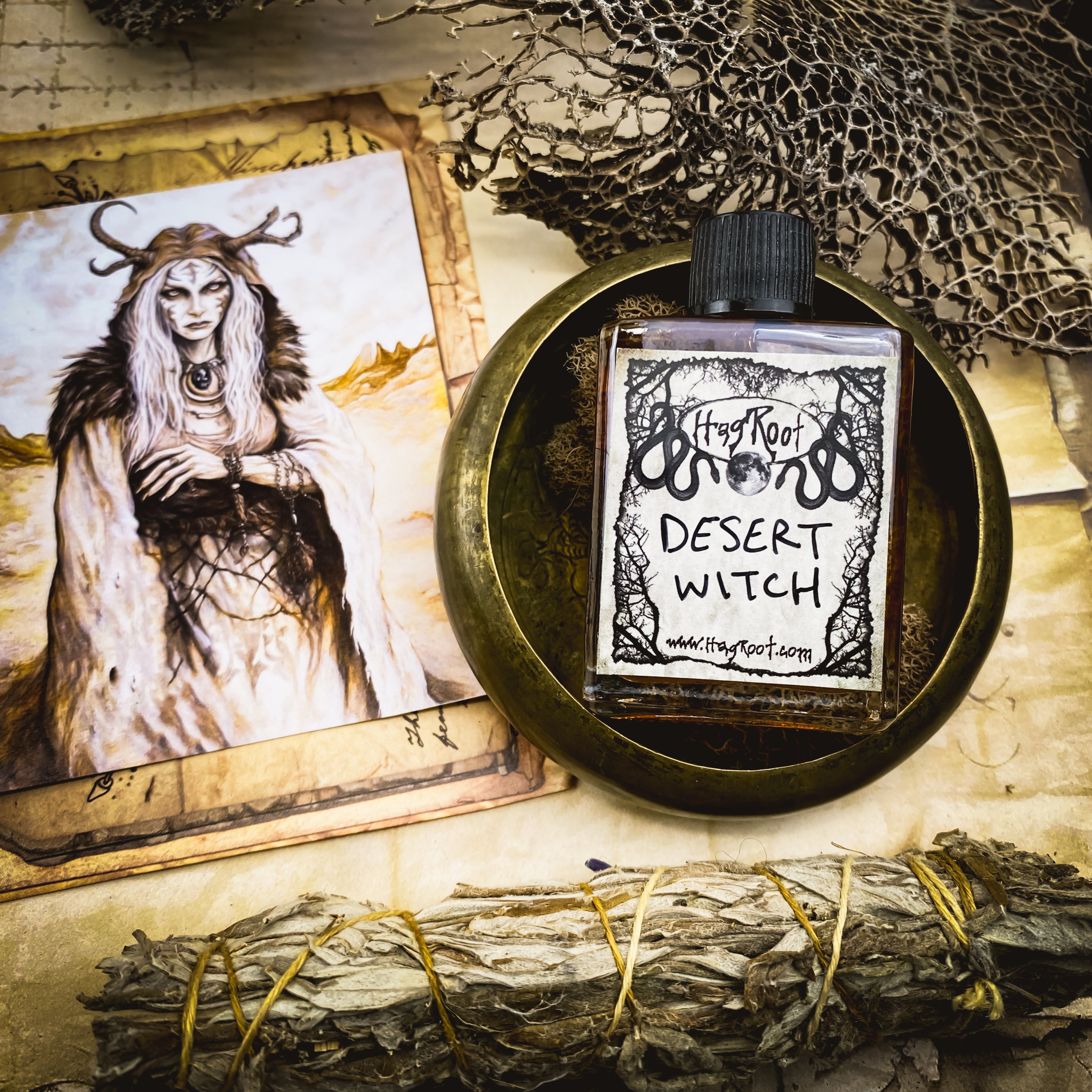 DESERT WITCH-(Jasmine, Opoponax, Sandalwood, Patchouli, Myrrh, Fennel)-Perfume, Cologne, Anointing, Ritual Oil