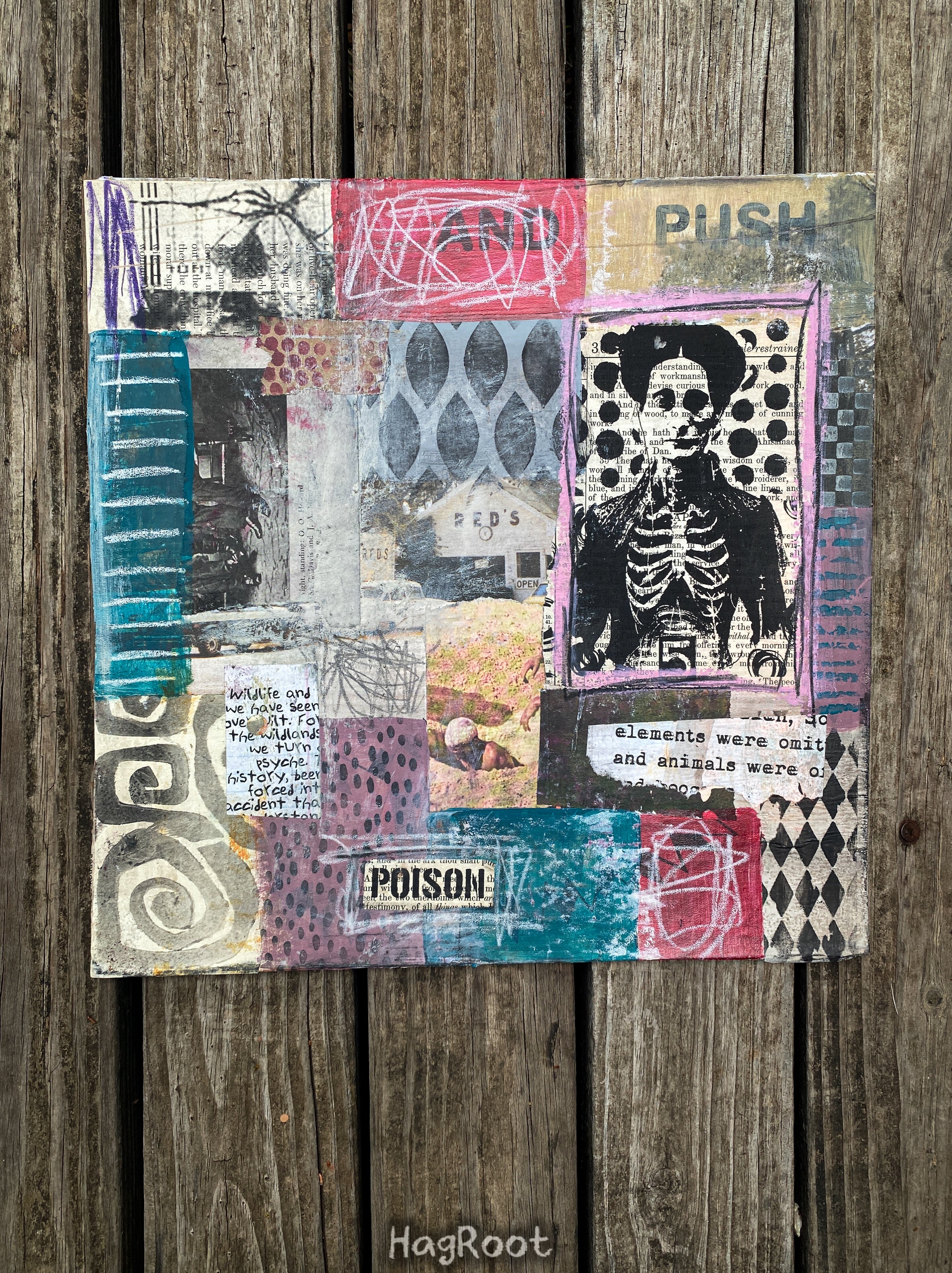 Poison - Original Mixed Media Collage