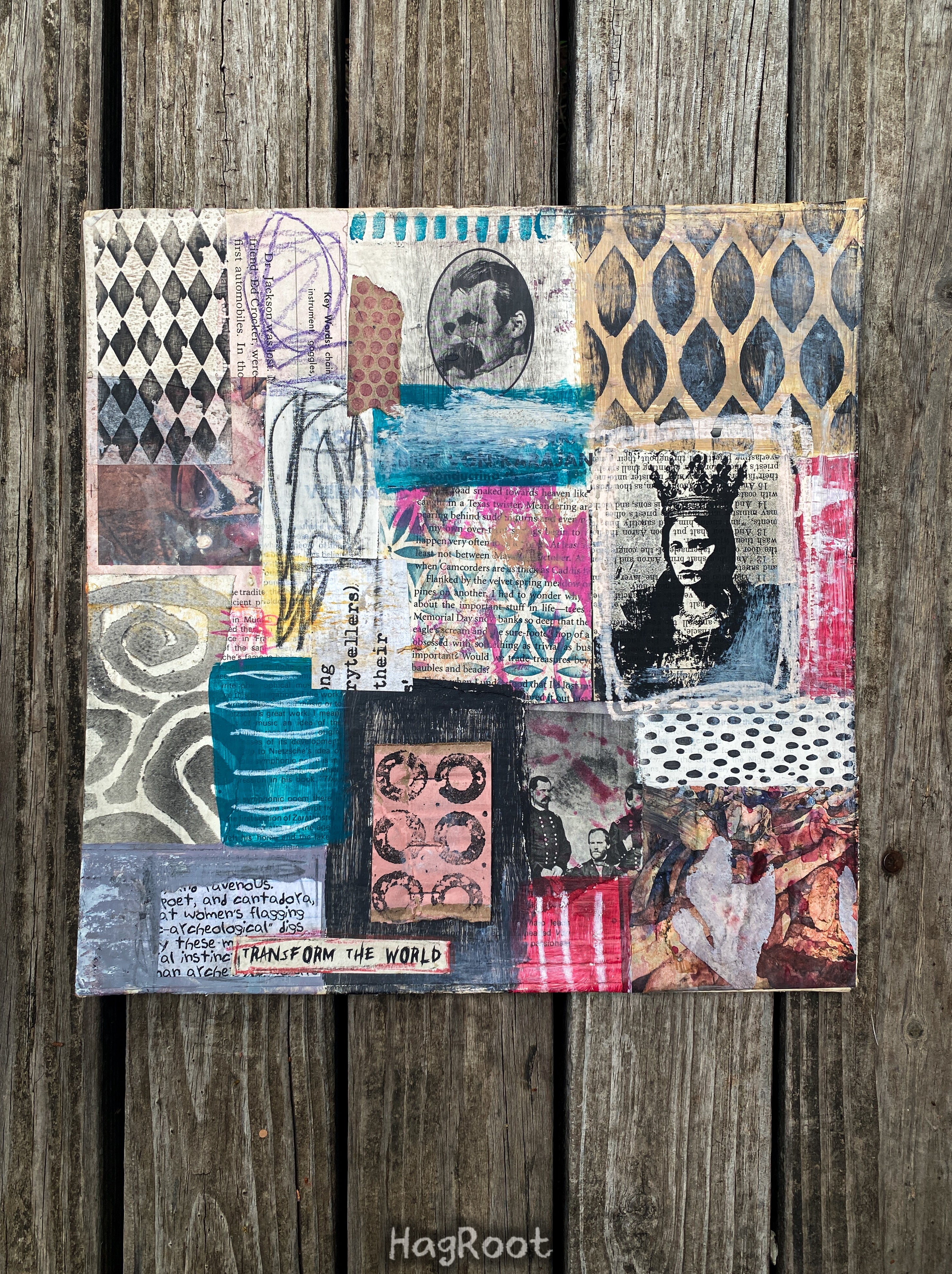 Transform the World - Original Mixed Media Collage