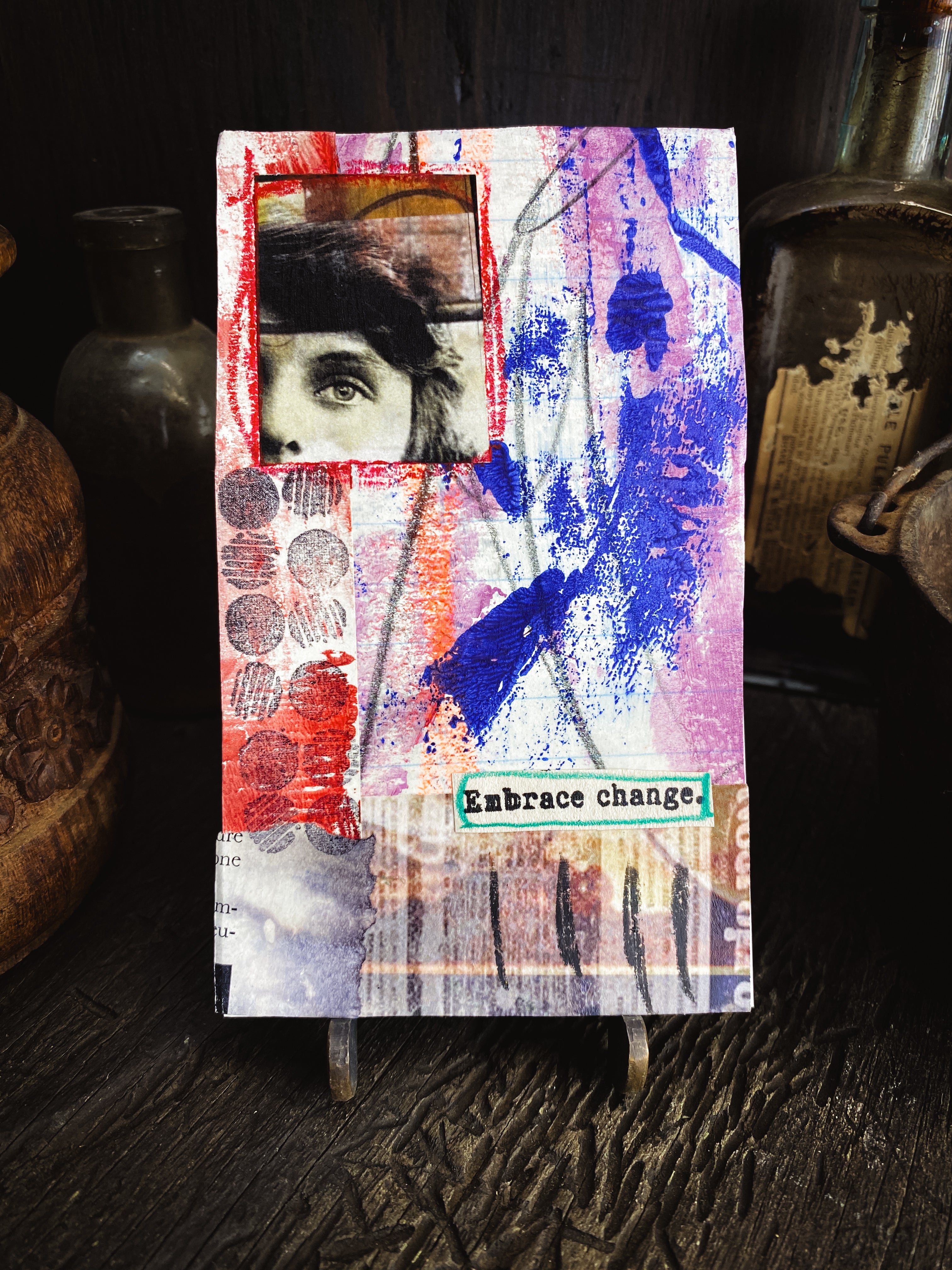 Embrace Change - Original Mixed Media Collage