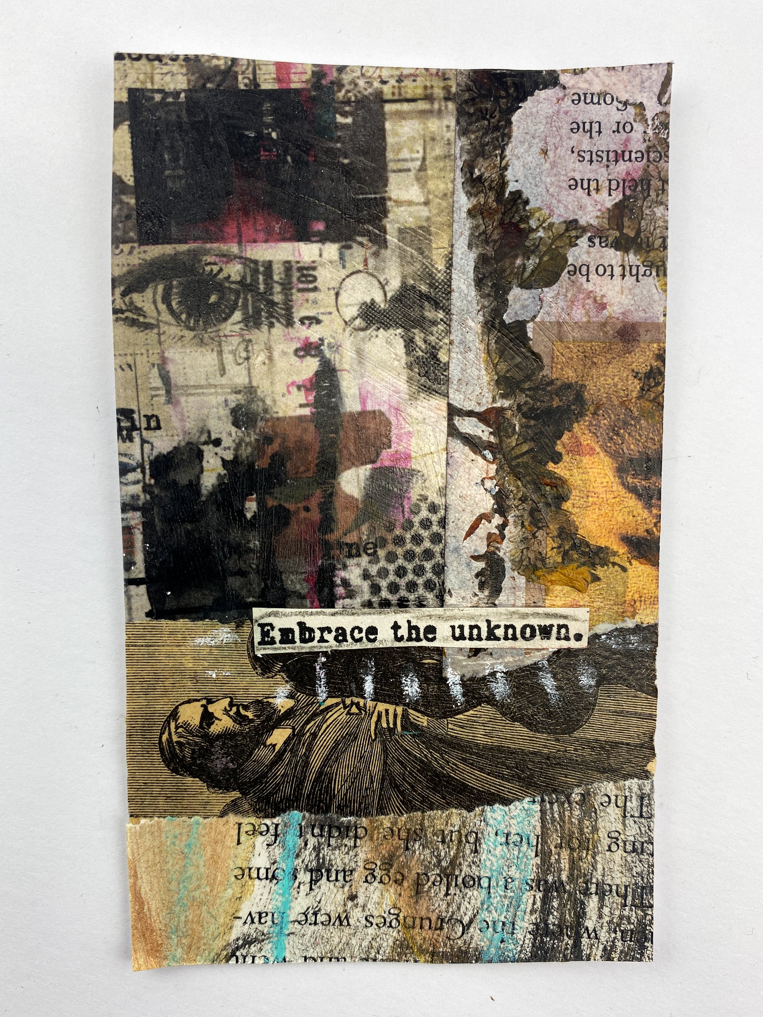 Embrace The Unknown - Original Mixed Media Collage