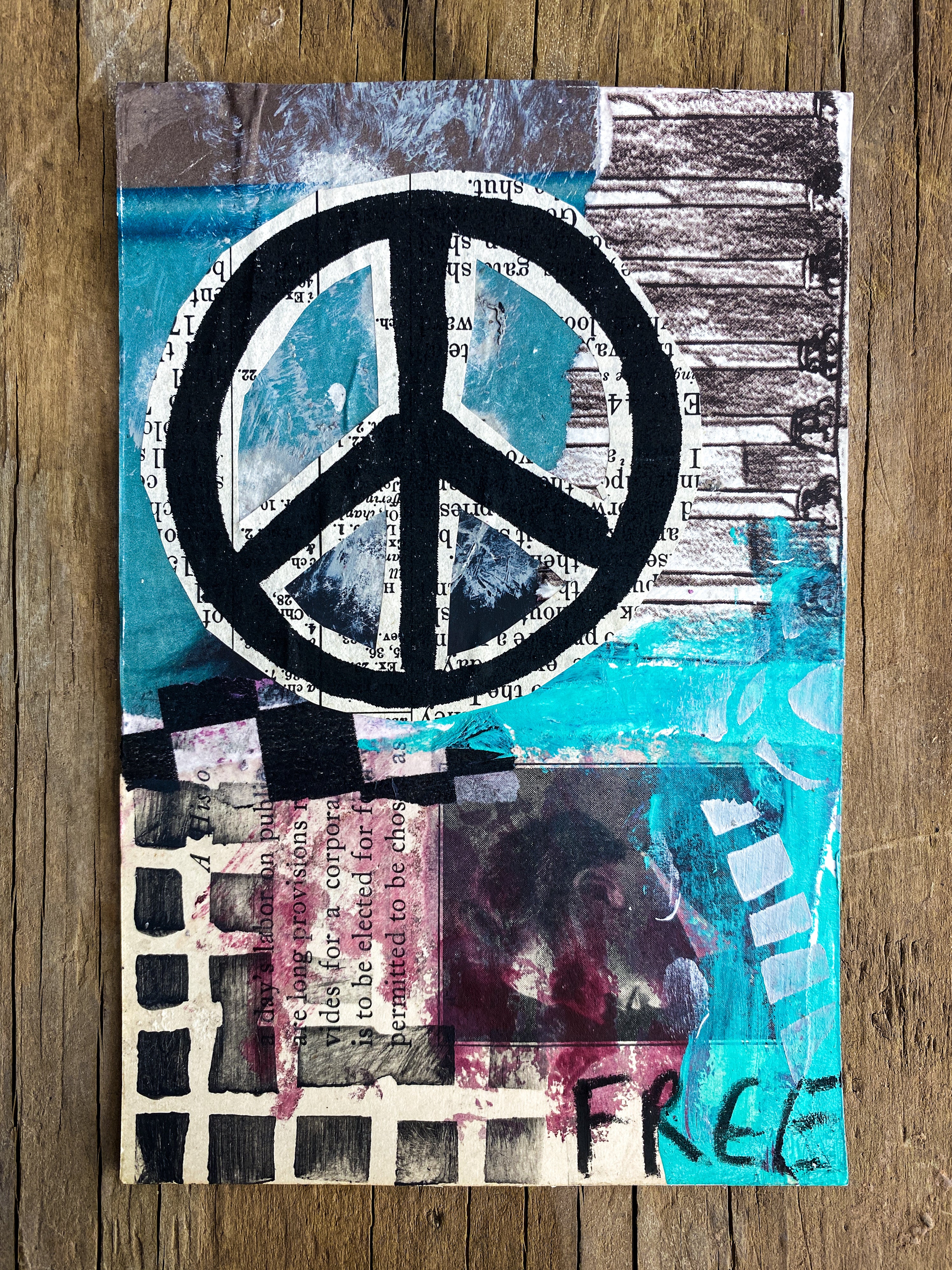 PEACE #6 - Original Mixed Media Collage