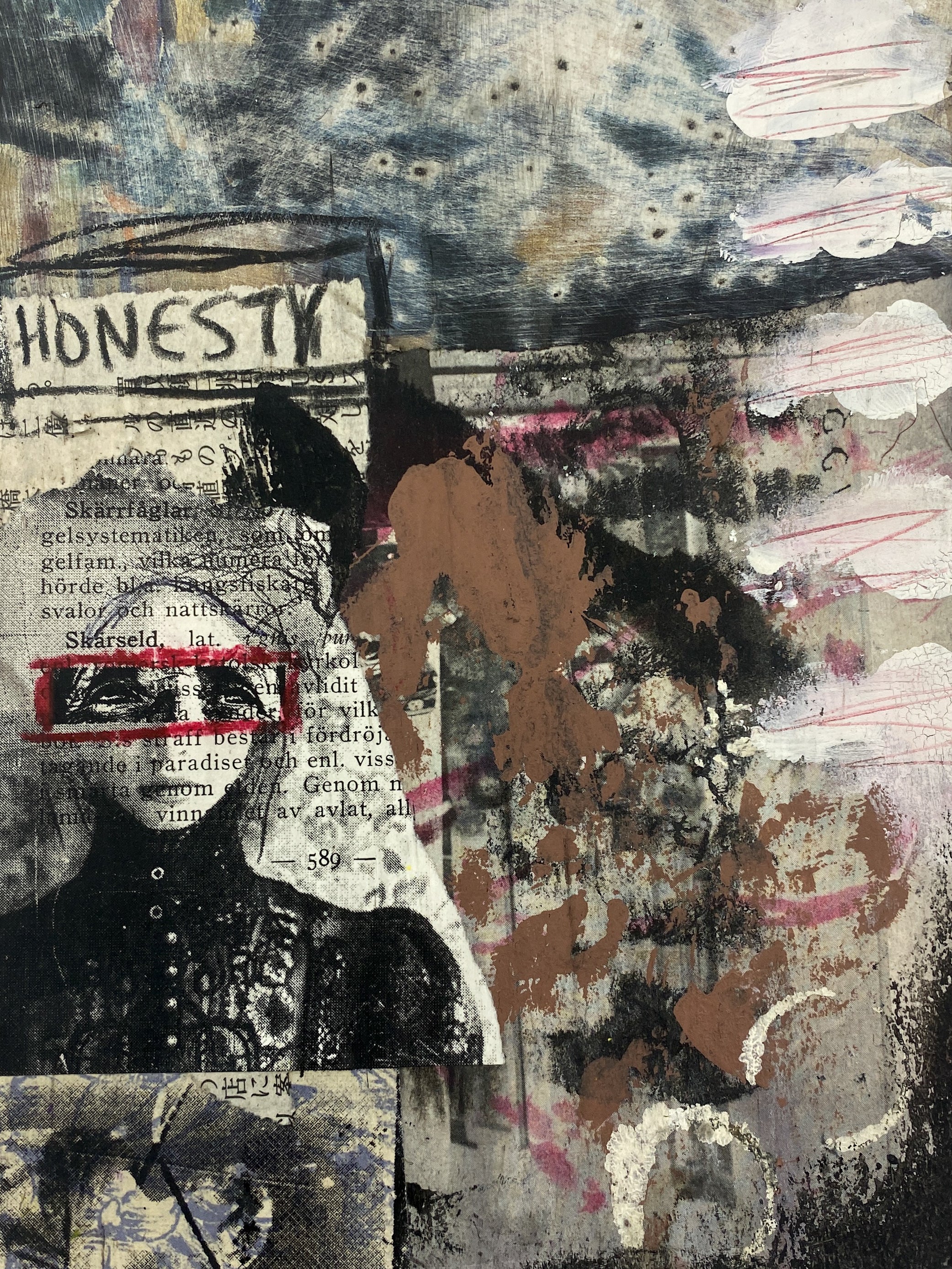 Honesty - Original Mixed Media Collage