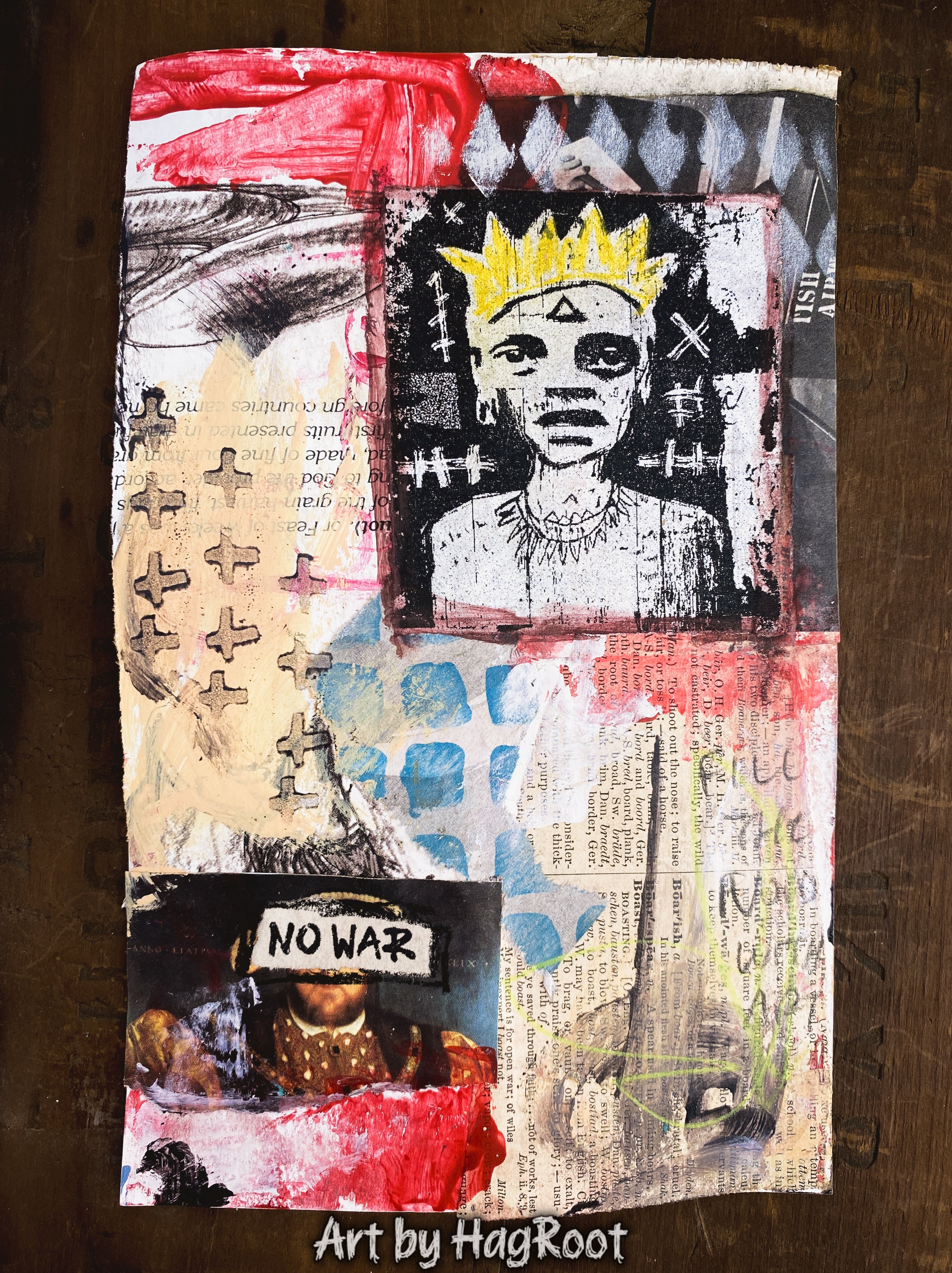 No War. No Kings - Original Mixed Media Collage
