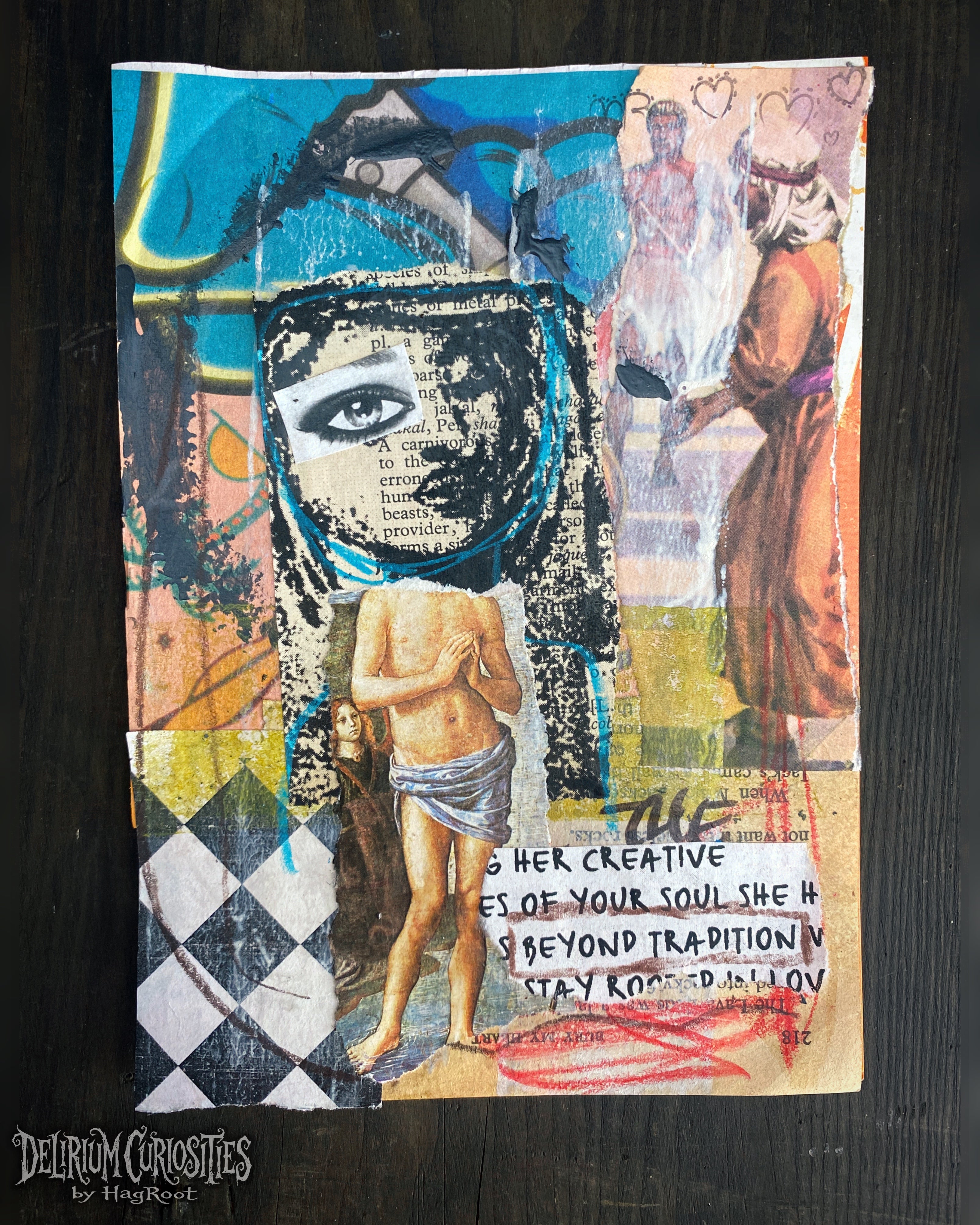 Beyond Tradition - Original Mixed Media Collage