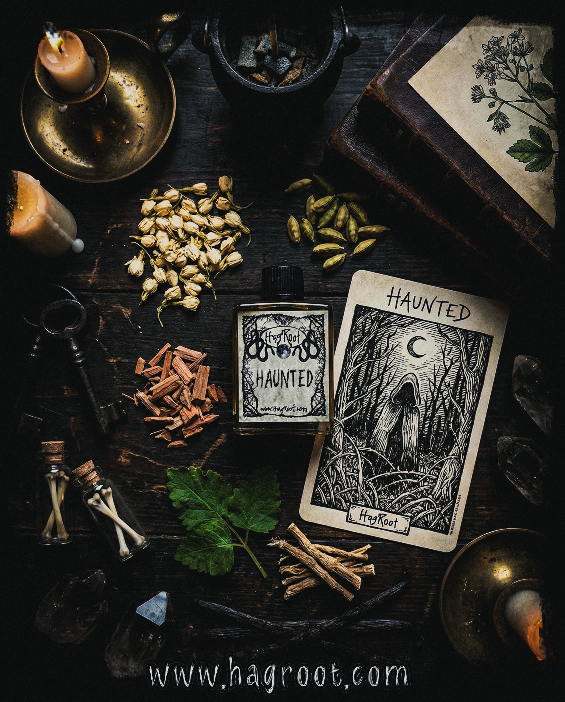 HAUNTED-(Sandalwood, Jasmine, Patchouli, Vetiver, Vanilla, Cardamom, Musk)-Perfume, Cologne, Anointing, Ritual Oil
