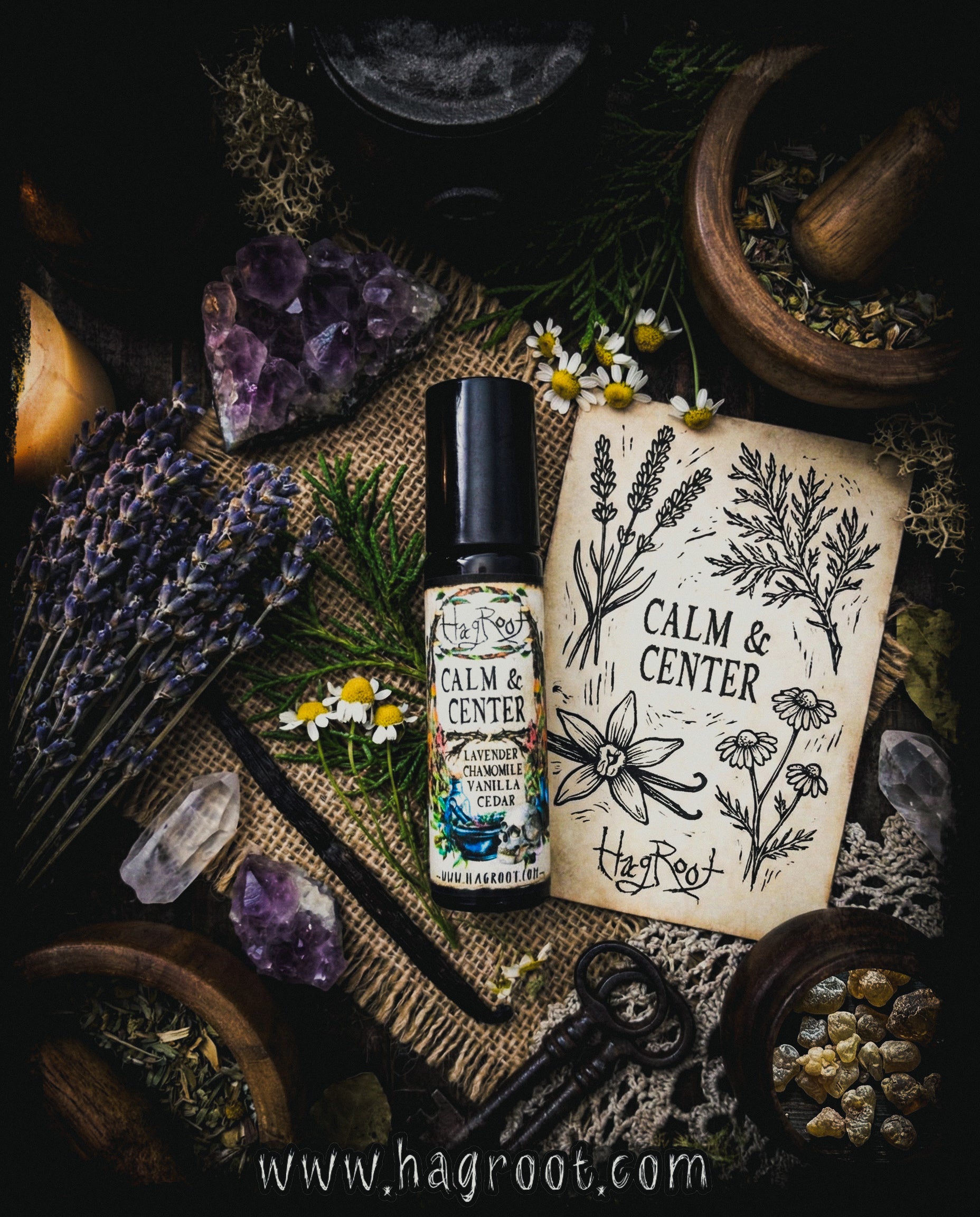 CALM & CENTER-Natural Herbal Roll On Oil for Stress, Anxiety and Tension