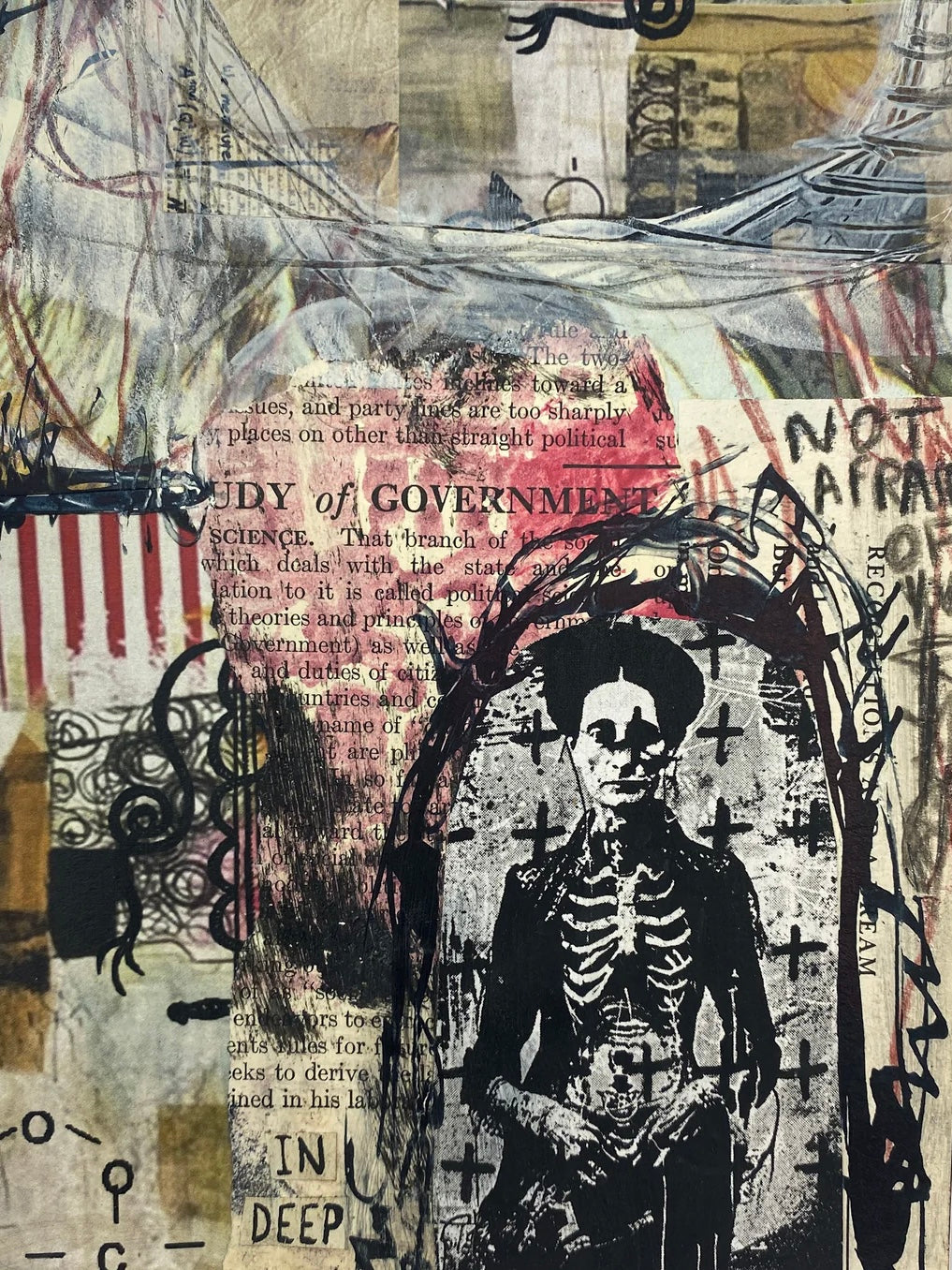 In Deep - Original Mixed Media Collage