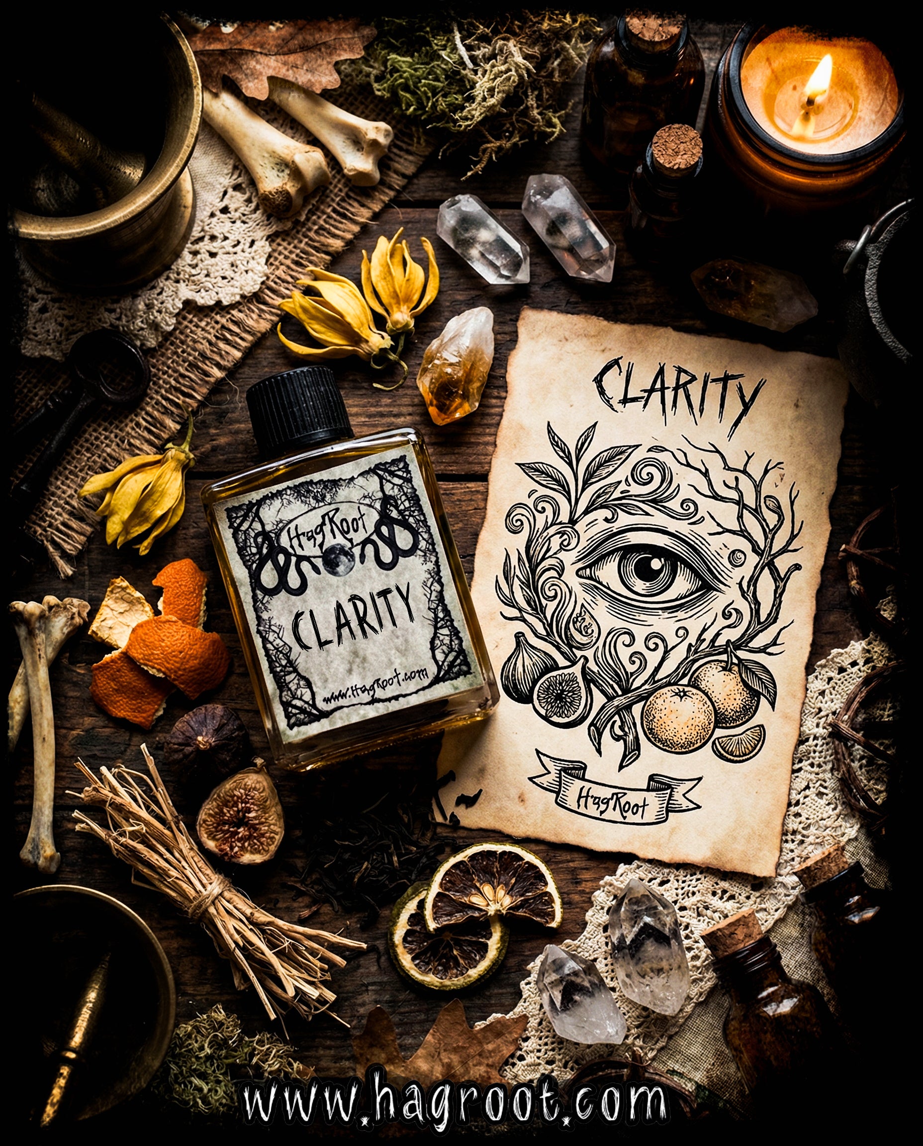 CLARITY-(Ylang Ylang, Mandarin Orange, Fig, Vetiver, Tea Leaves, Bergamot)-Perfume, Cologne, Anointing, Ritual Oil