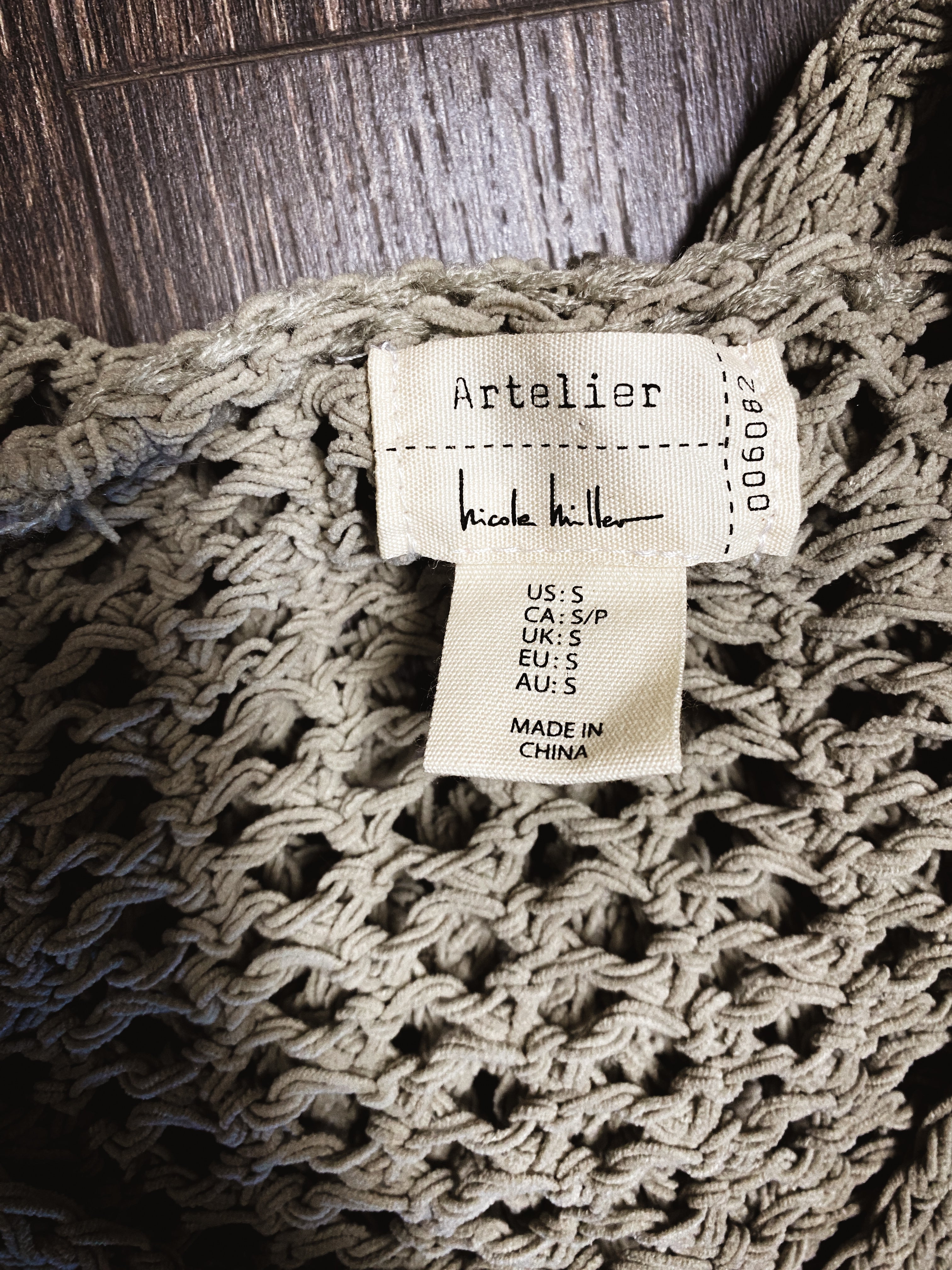 Artelier Mesh Sweater with Hood - Size Small