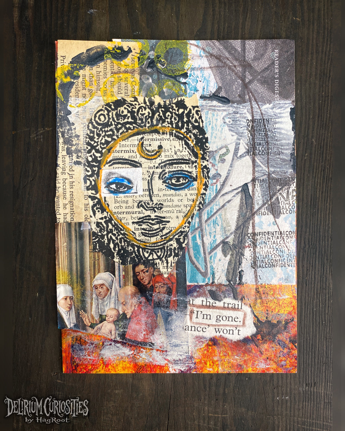 I'm Gone - Original Mixed Media Collage