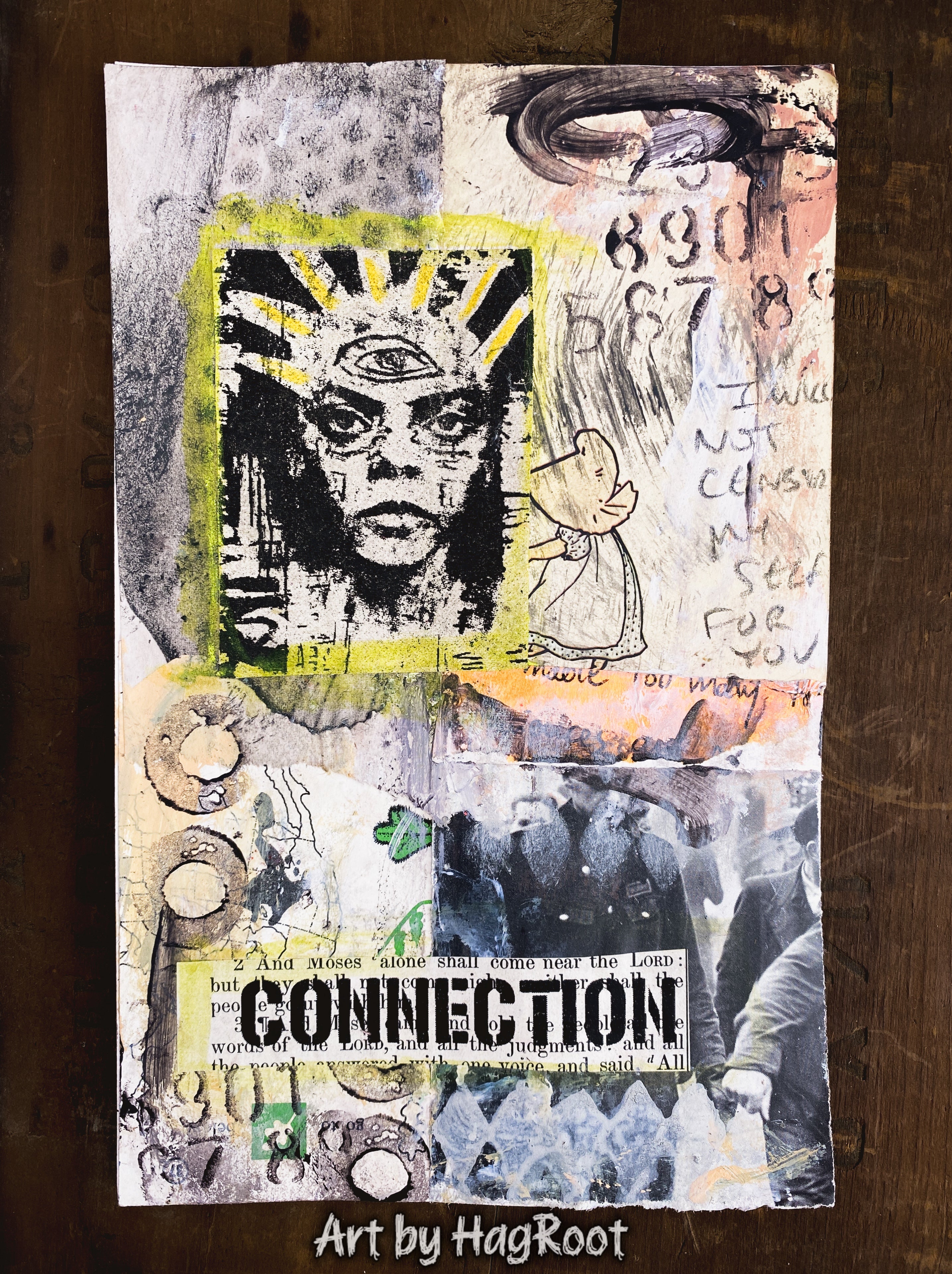 Connection - Original Mixed Media Collage