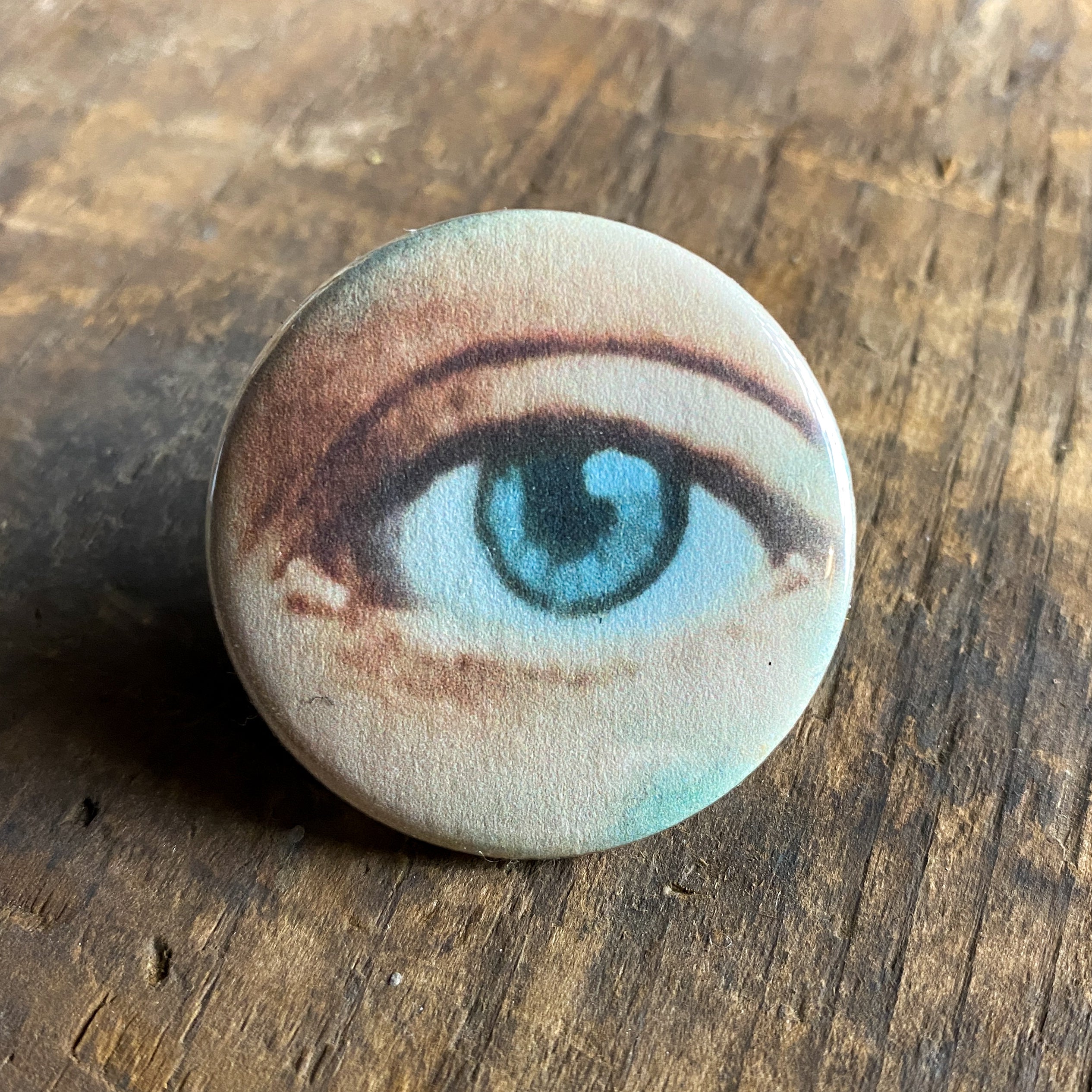 Eye - Hand Pressed Button/Pin - 1.5"