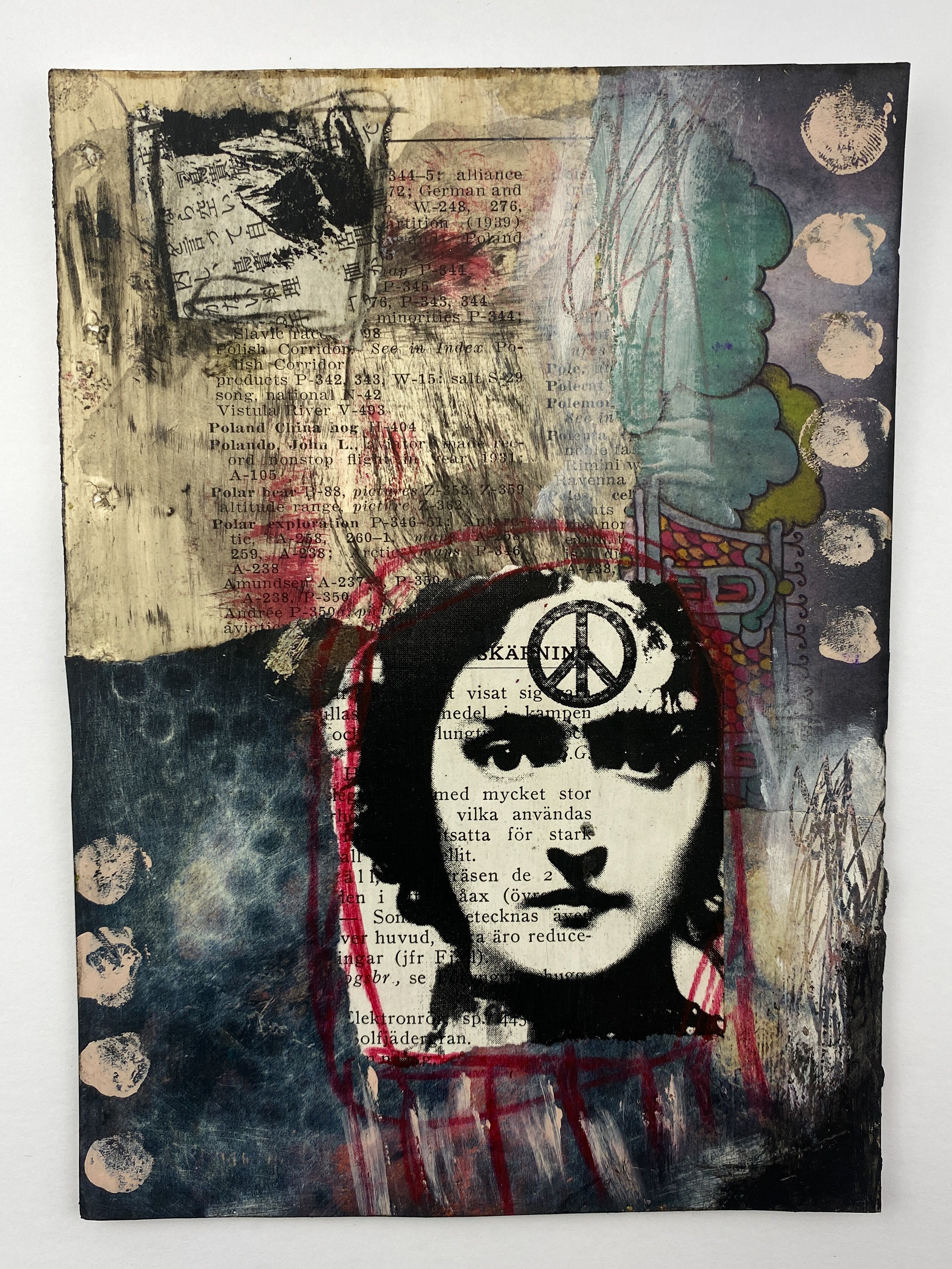 Peace Of Mind - Original Mixed Media Collage