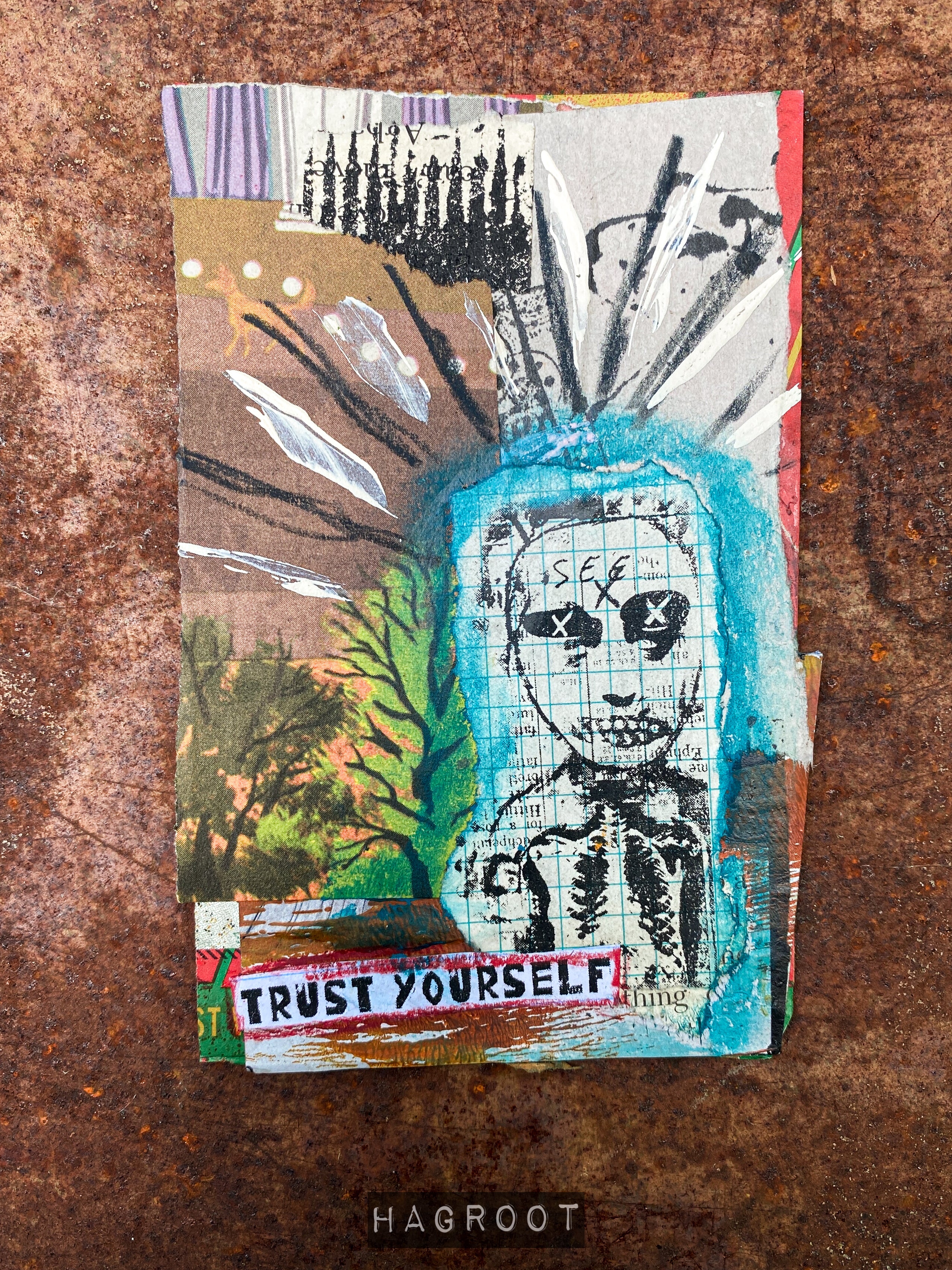 Trust Yourself - Original Mixed Media Collage