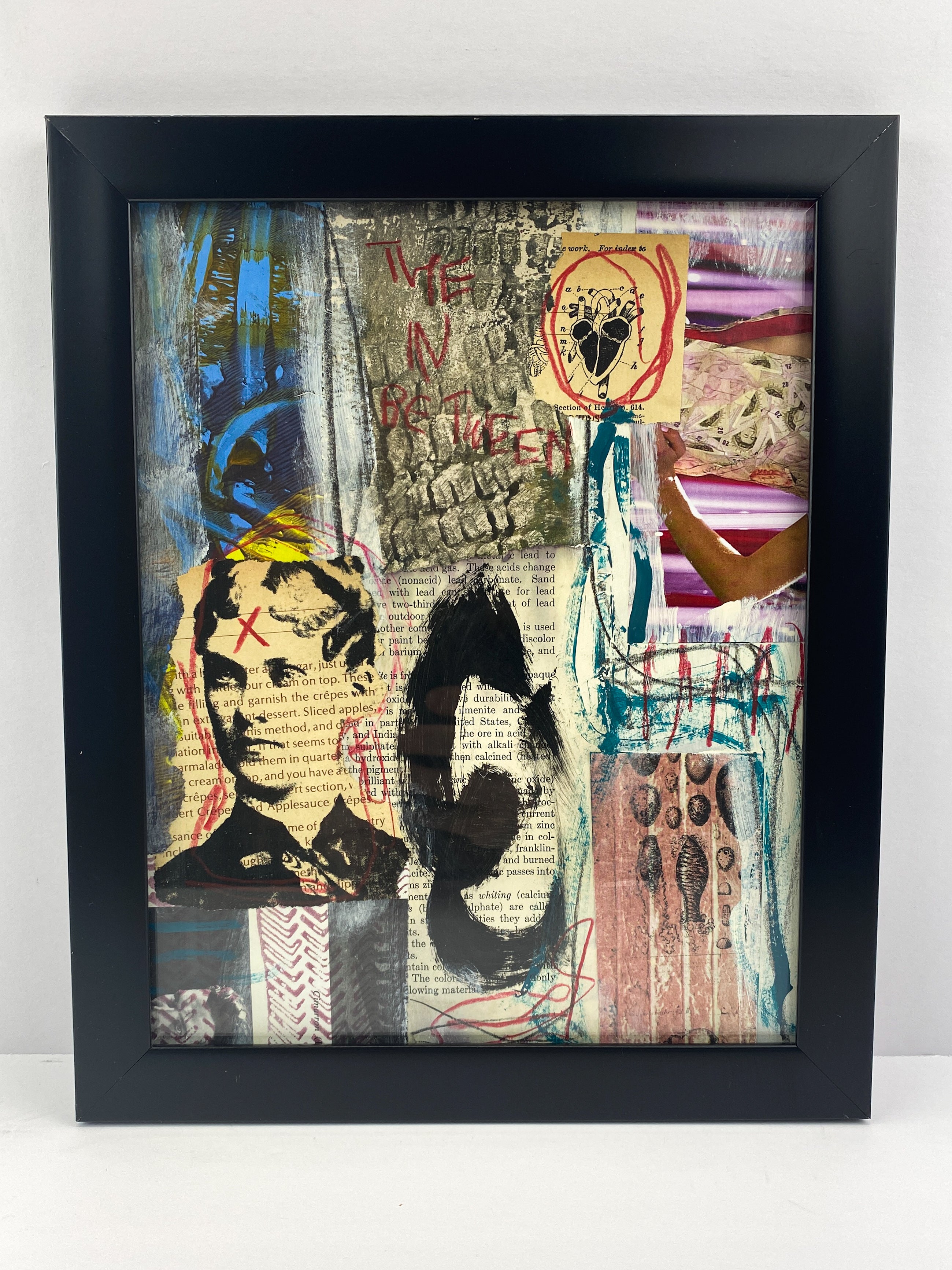 The In Between - Original Mixed Media Collage In Frame