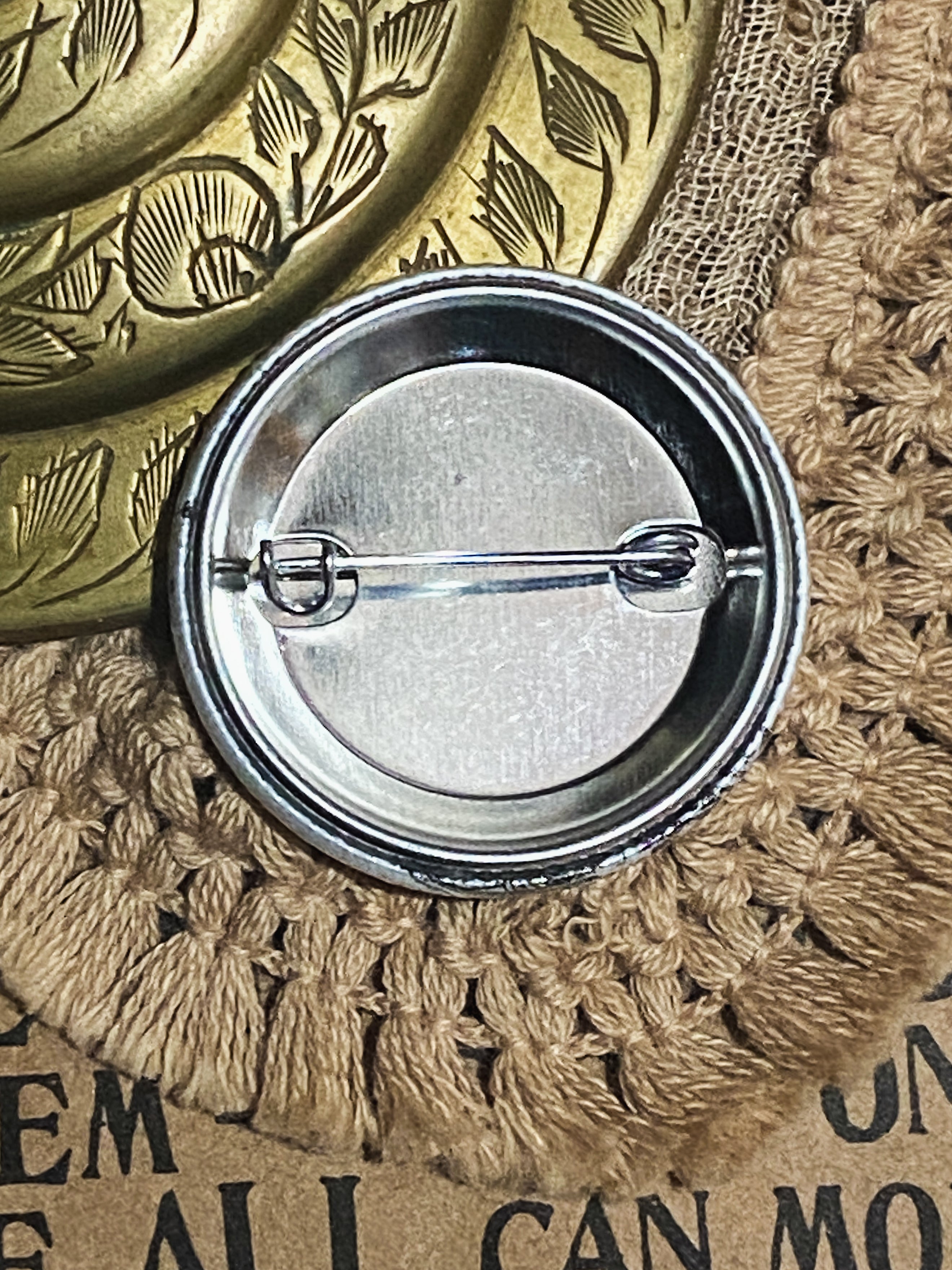 Artists Against War - Hand Pressed Button/Pin - 1.5"