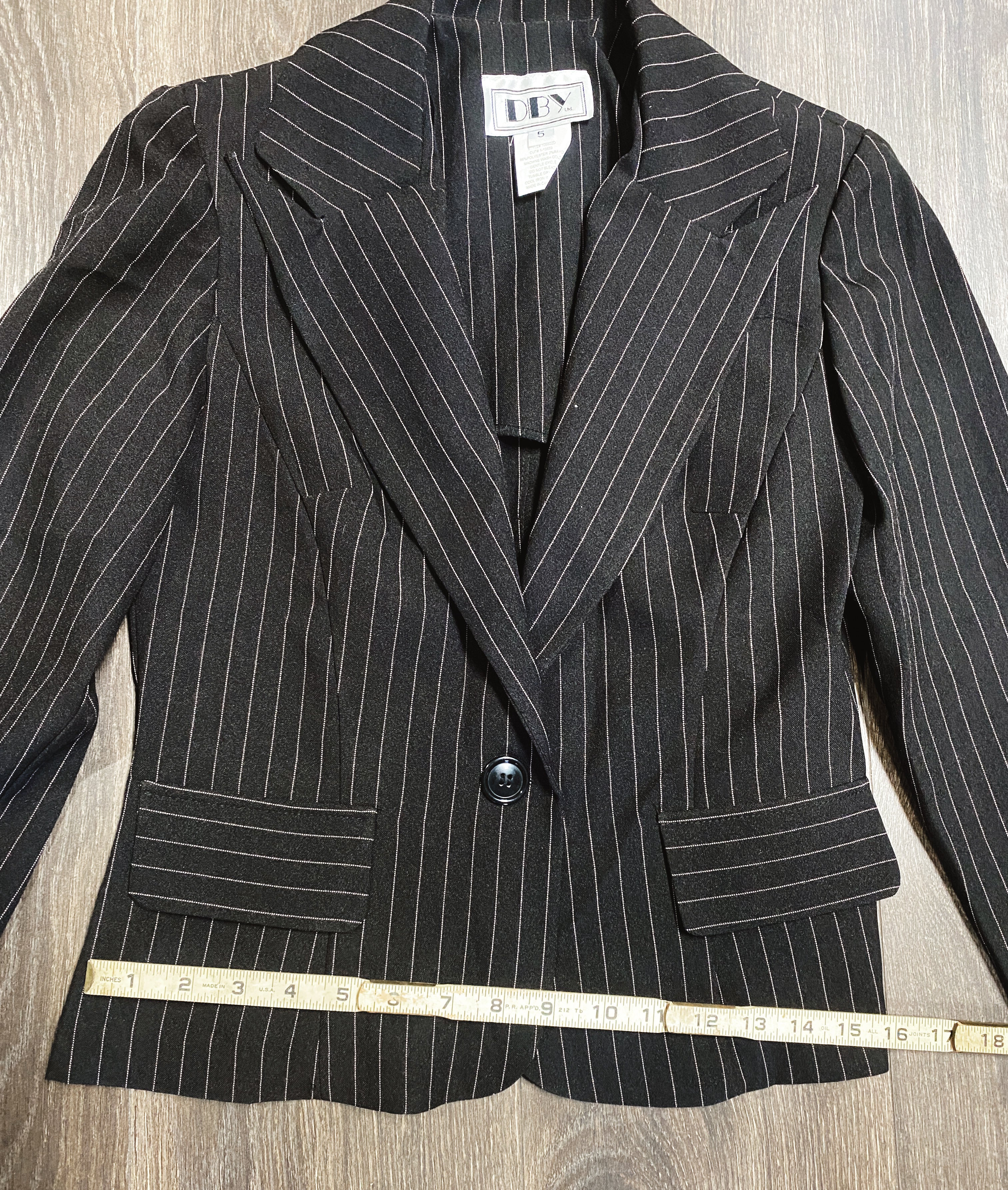 Black + Pink Striped Jacket - Size Small