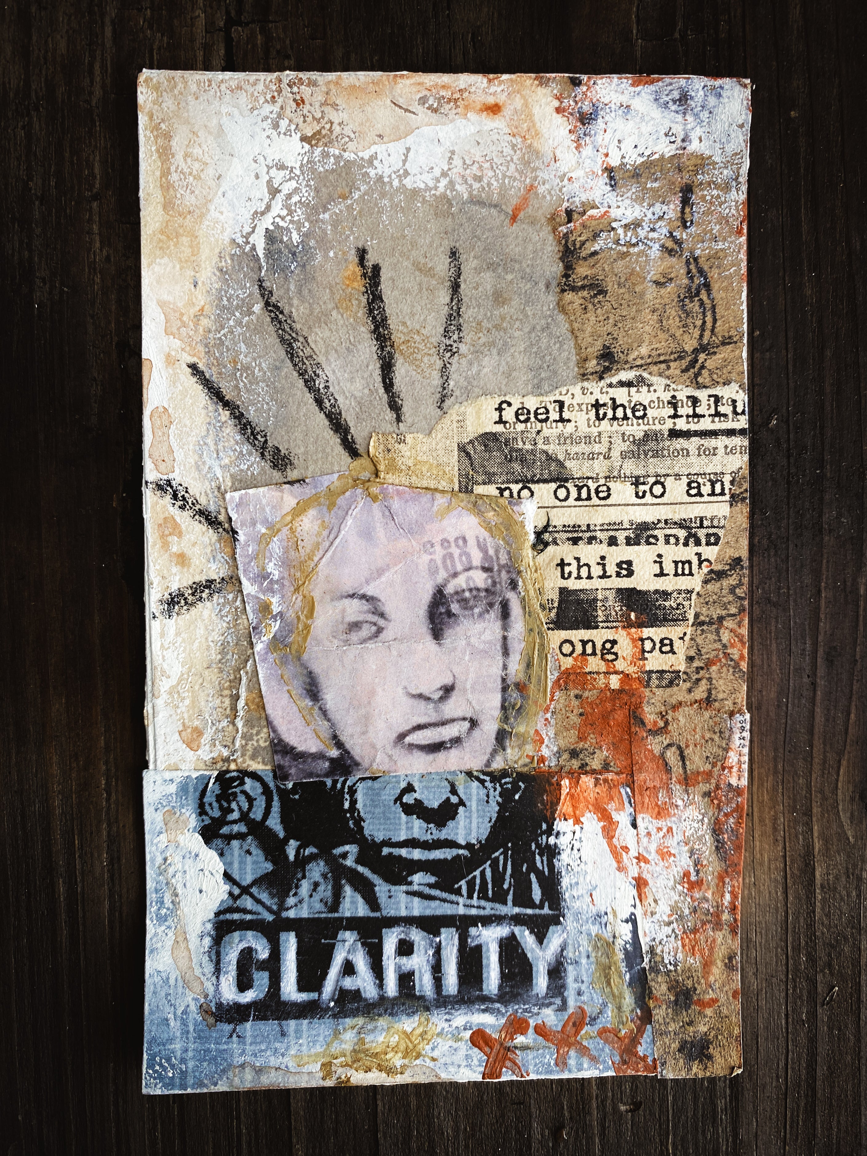 Clarity - Original Mixed Media Collage