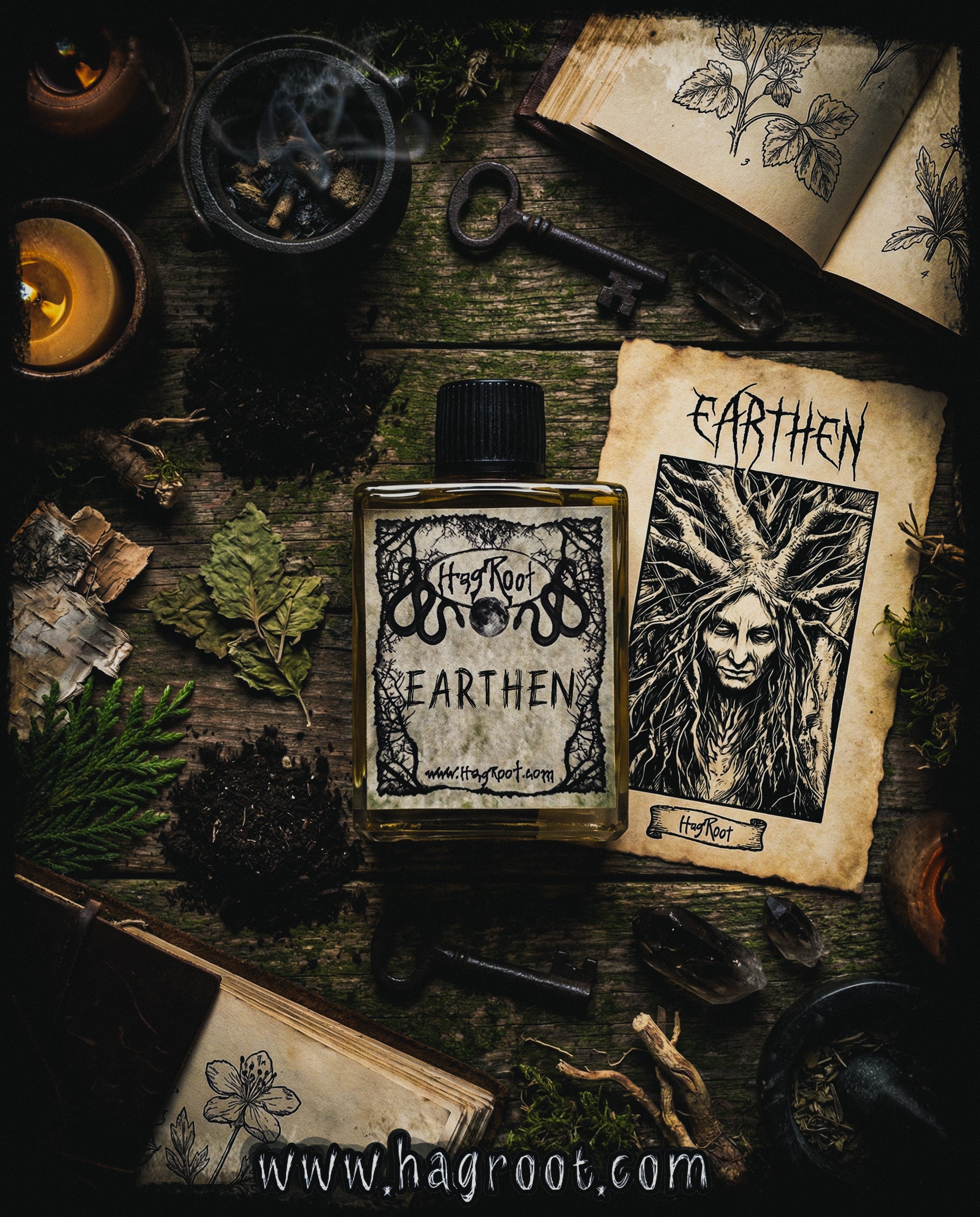 EARTHEN-(Birch, Cypress, Patchouli, Fresh Dirt)-Perfume, Cologne, Anointing, Ritual Oil