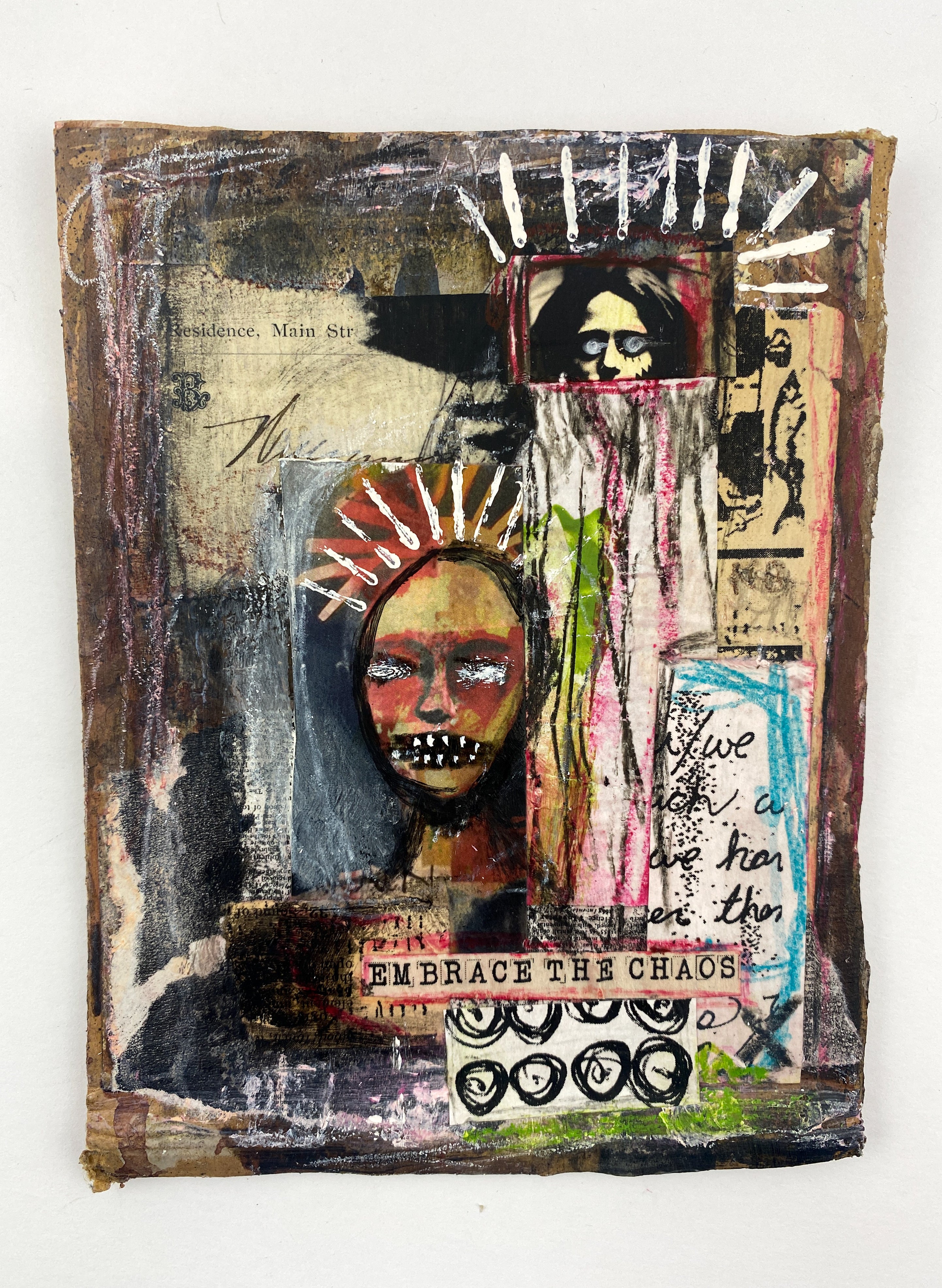 Embrace The Chaos - Original Mixed Media Collage