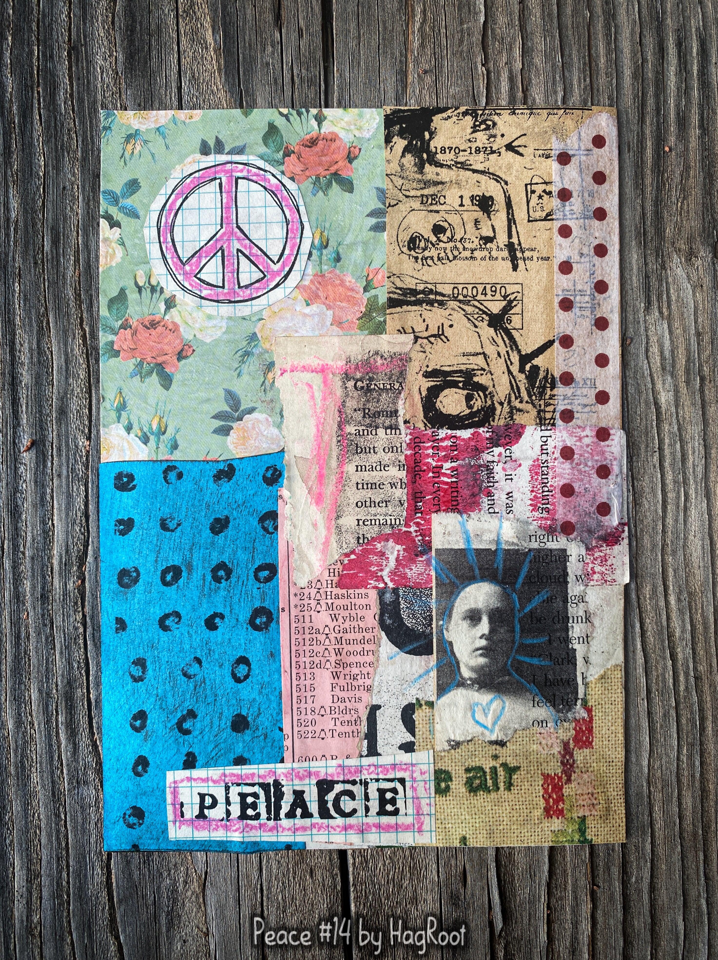 PEACE #14 - Original Mixed Media Collage