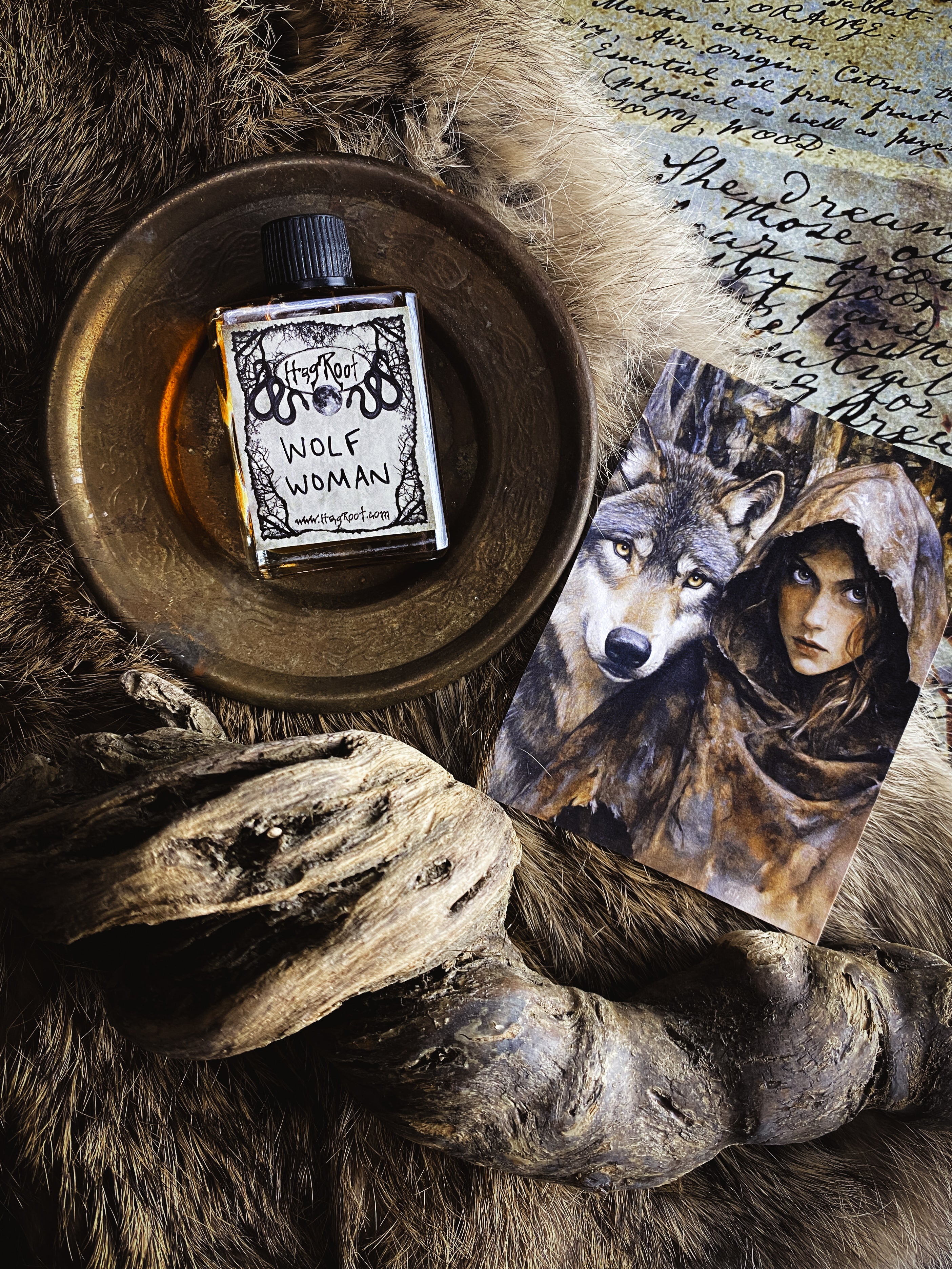 WOLF WOMAN-(Vetiver, Vanilla, Musk, Myrrh, Coumarin, White Sage, Pinion Wood, Amber, Cedar)-Perfume, Cologne, Anointing, Ritual Oil