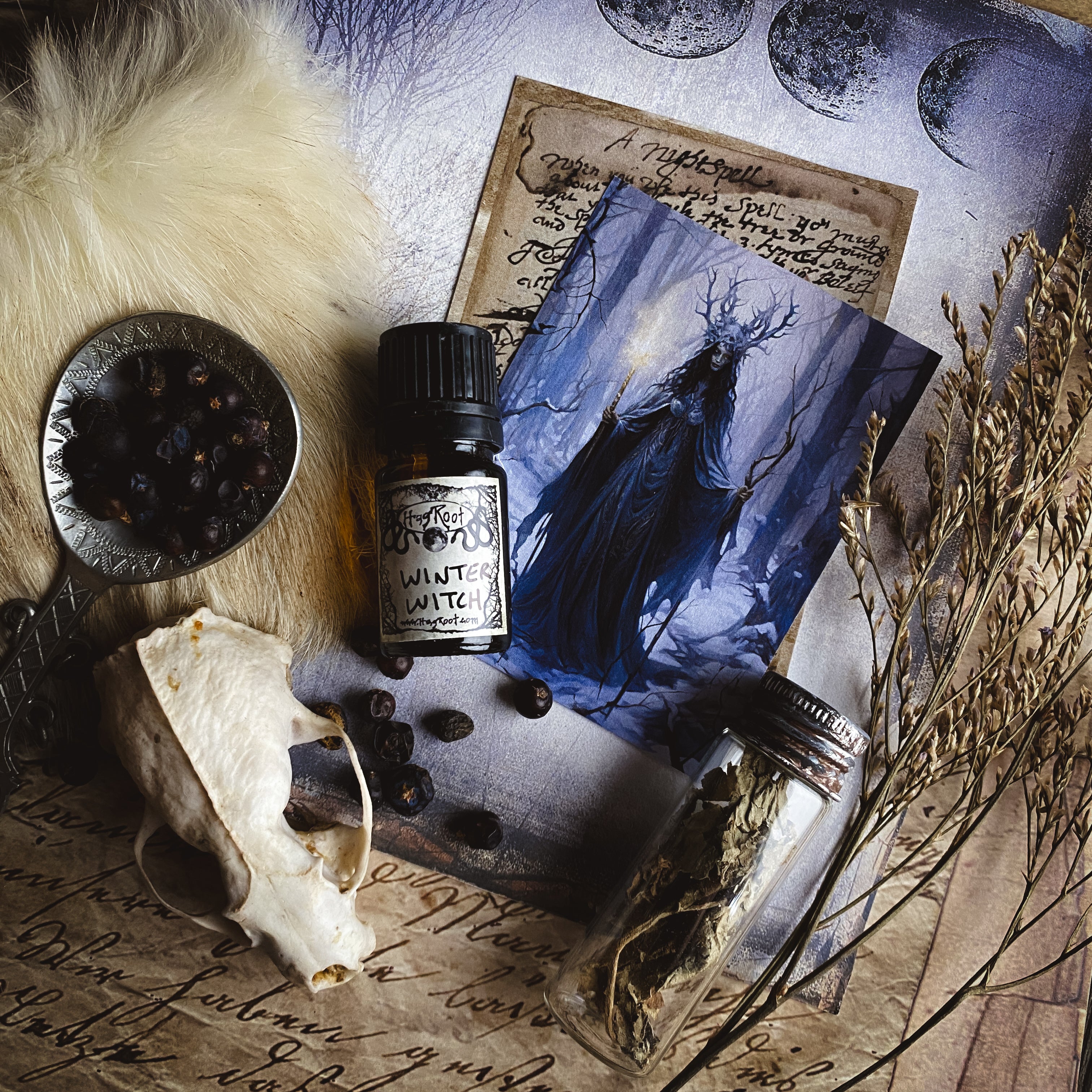 WINTER WITCH-(Peppermint, Cedar, Pine, Roasted Marshmallows)-Perfume, Cologne, Anointing, Ritual Oil