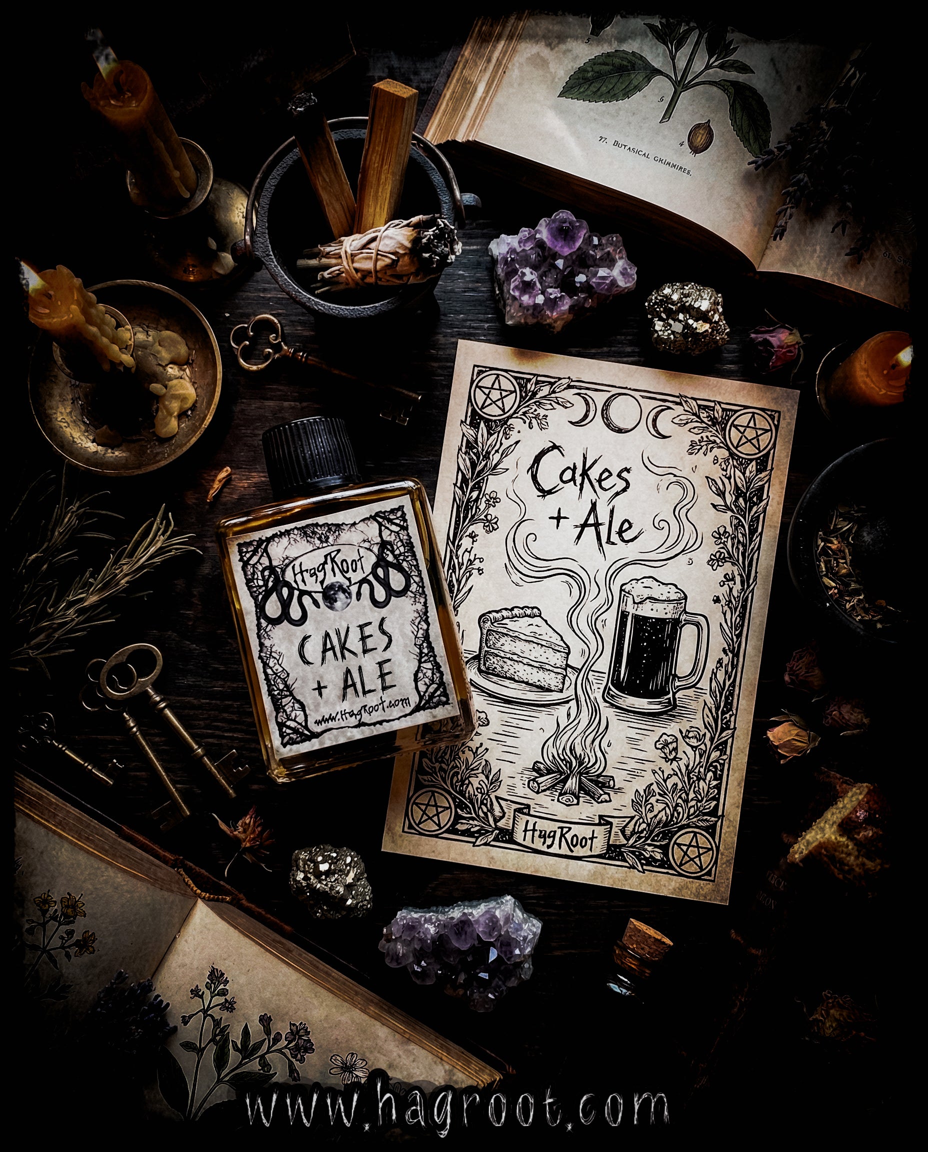 CAKES + ALE-(Vanilla Cake, Dark Ale, Ritual Smoke)- Perfume, Cologne, Anointing, Ritual Oil