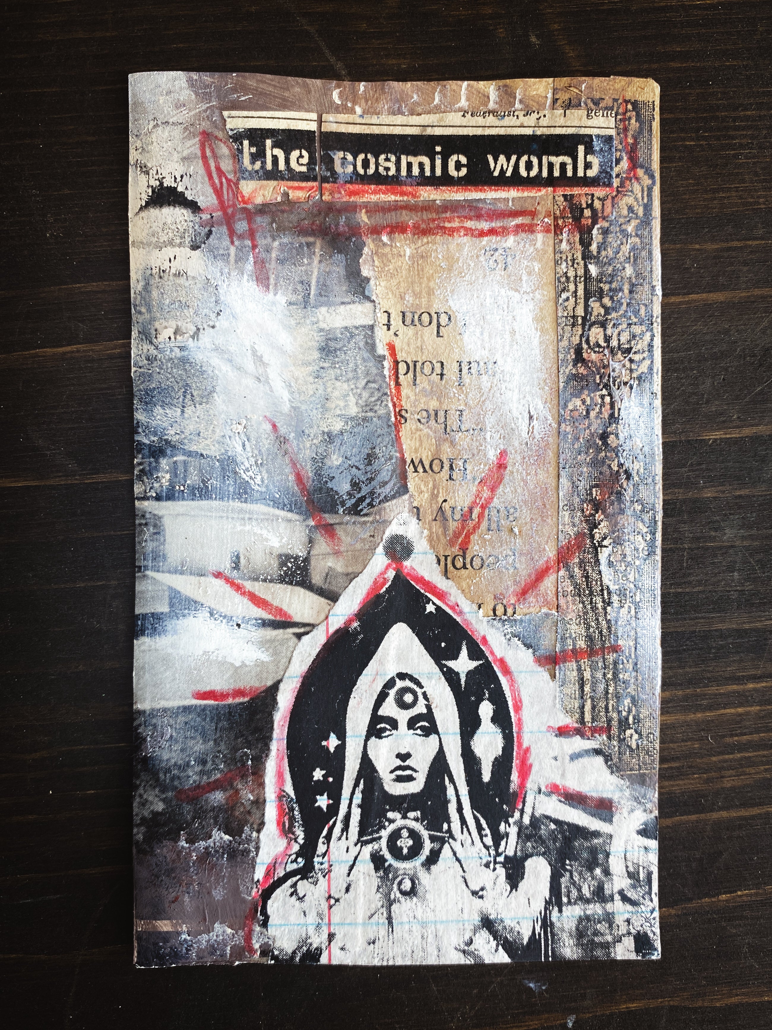 Cosmic Womb - Original Mixed Media Collage