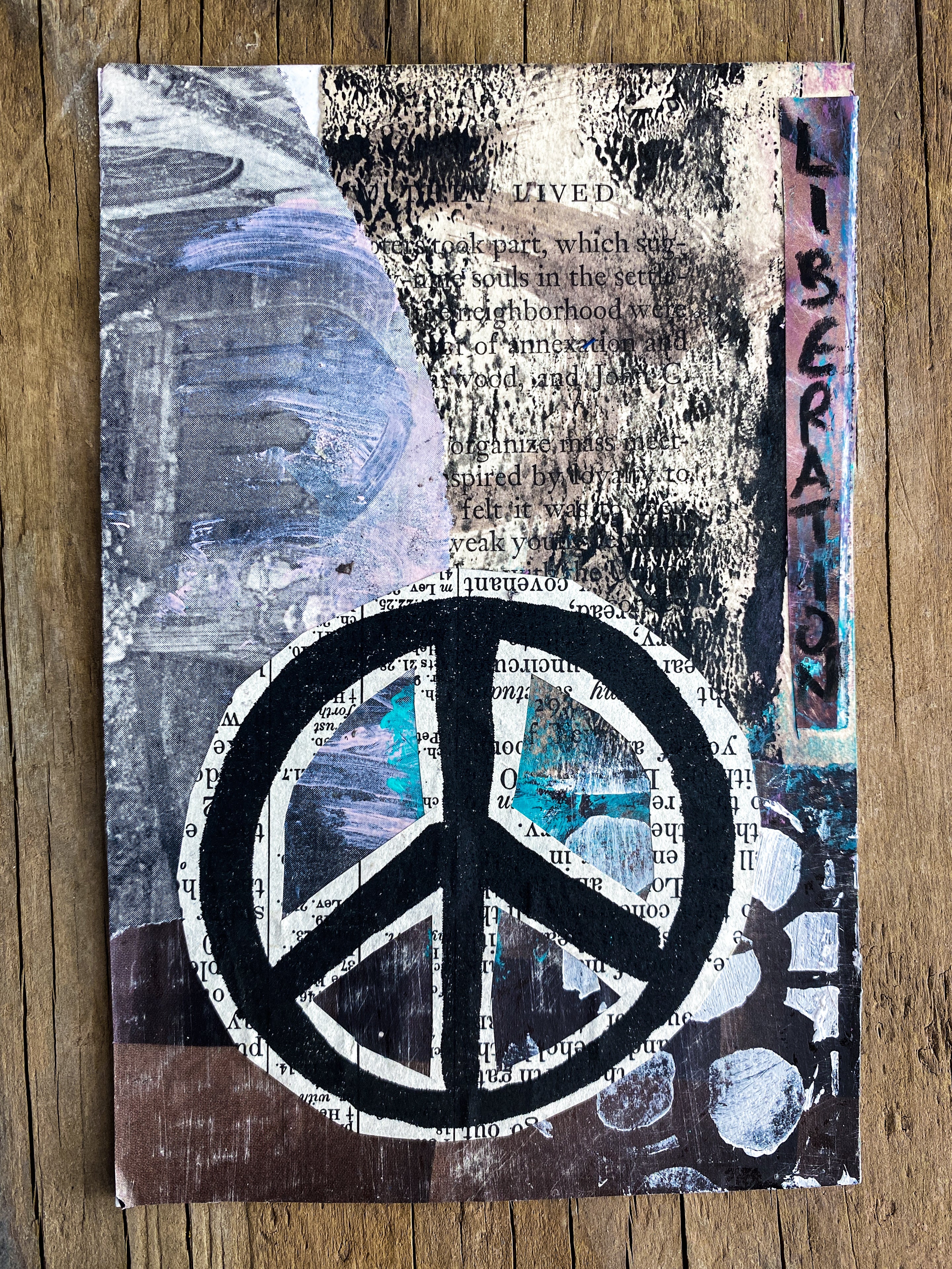 PEACE #3 - Original Mixed Media Collage