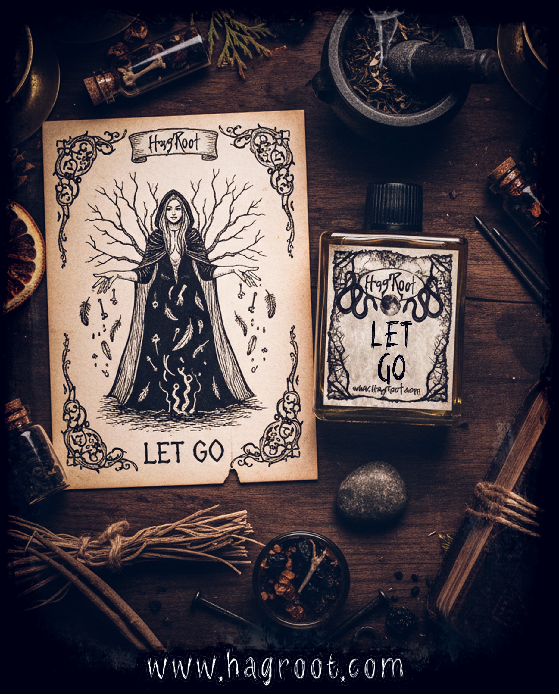 LET GO-(Cedar, Amber, Tea Leaves, Vetiver, Teak, Blood Orange)-Perfume, Cologne, Anointing, Ritual Oil