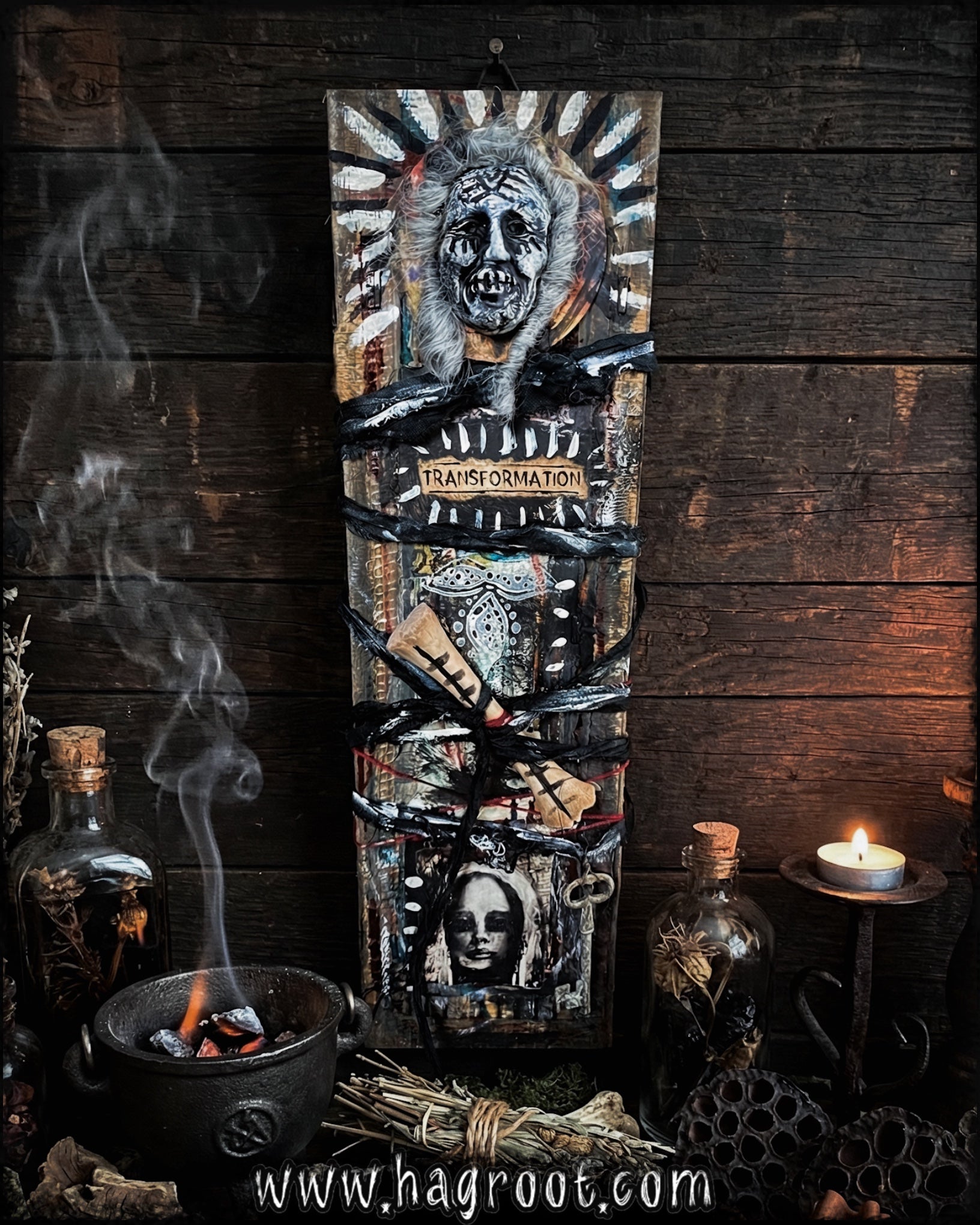 Transformation - Assemblage Wall Hanging