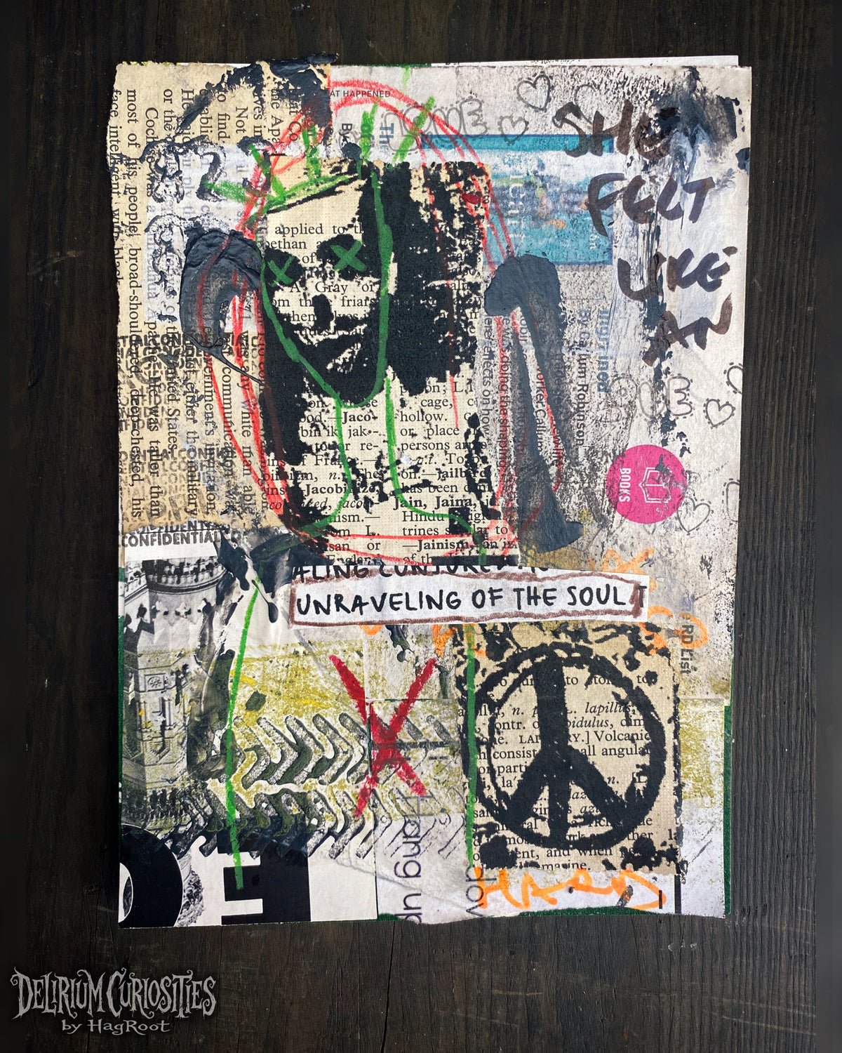 Unraveling - Original Mixed Media Collage