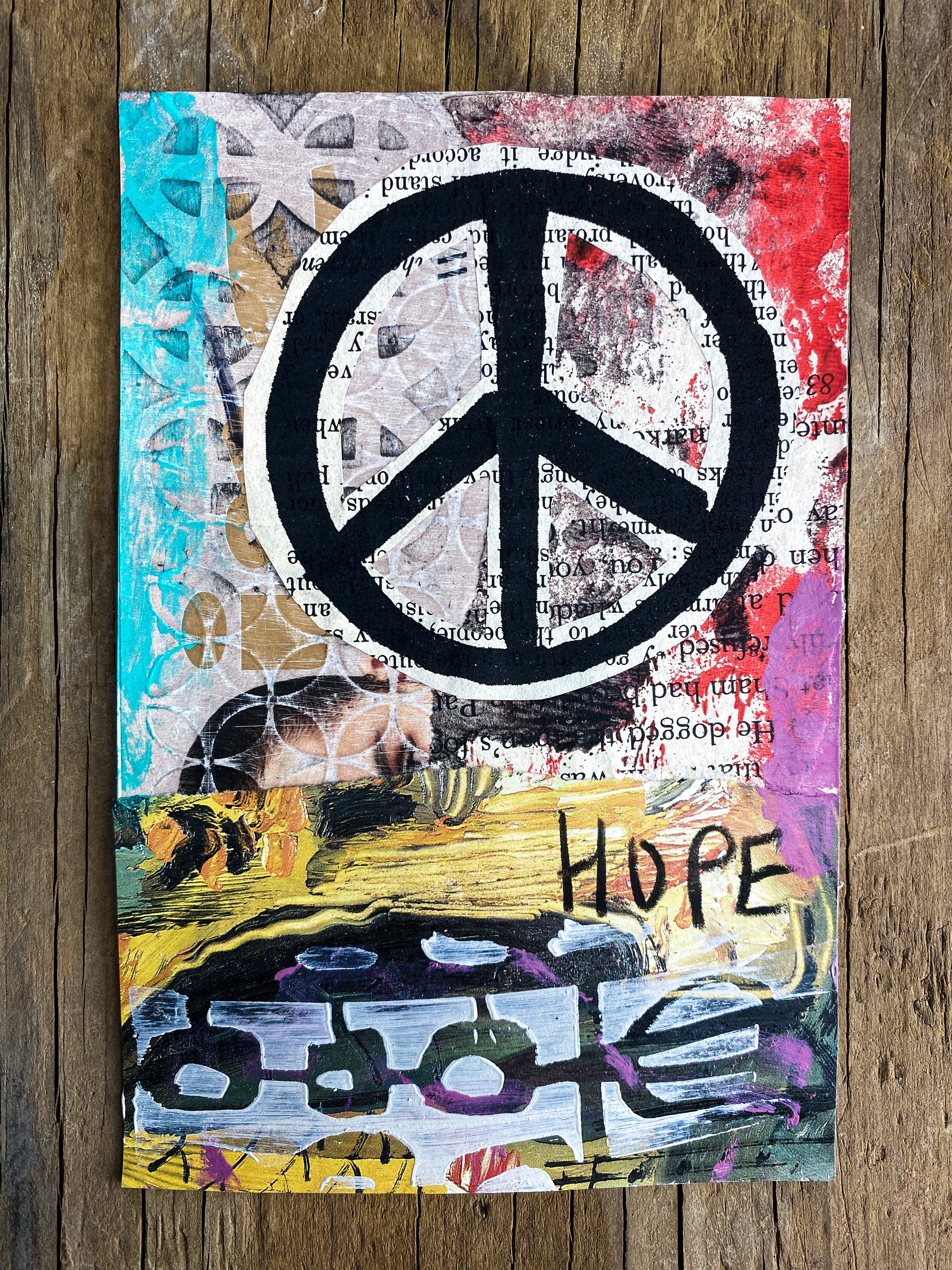 PEACE #4 - Original Mixed Media Collage