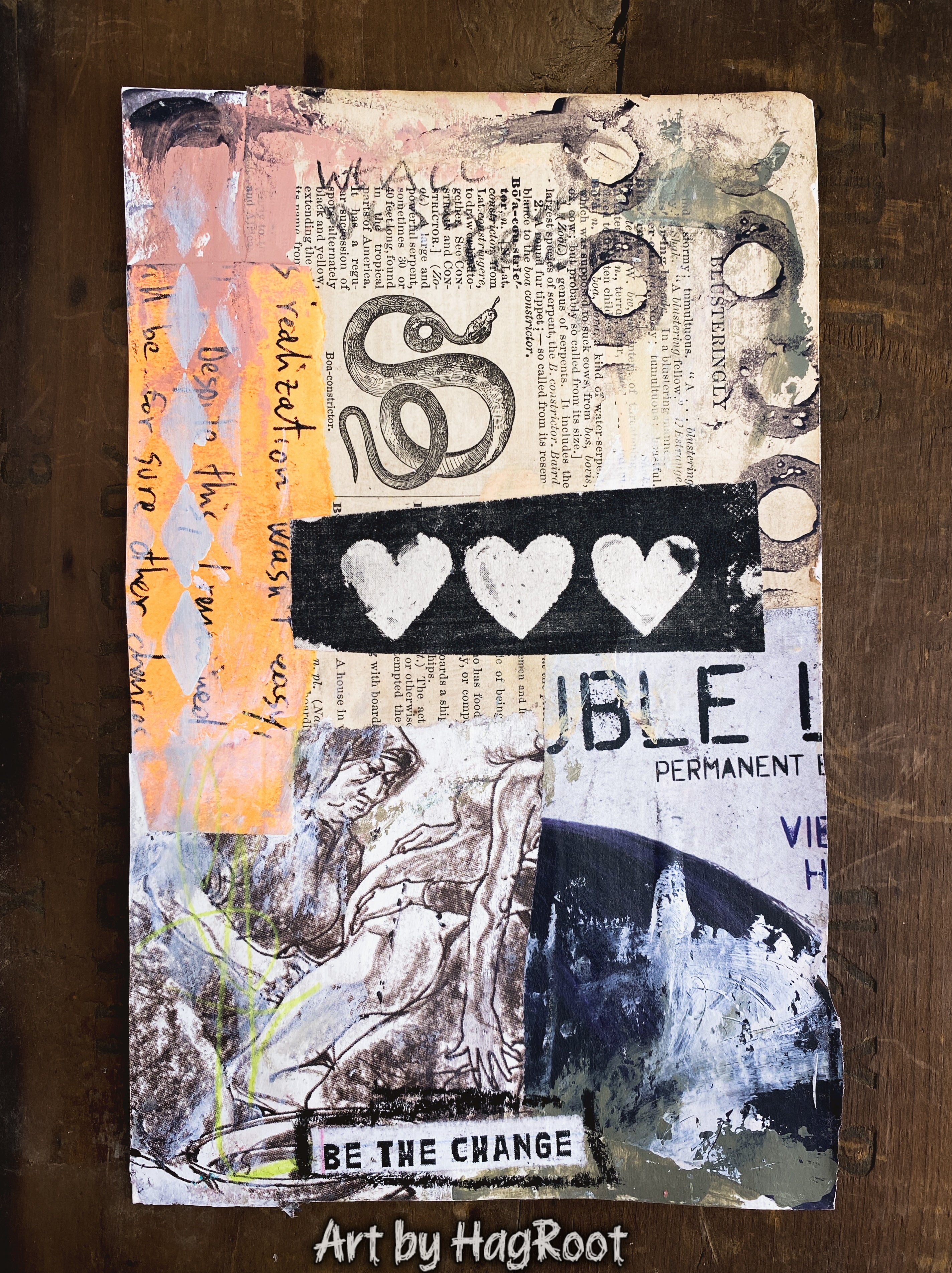 Be The Change - Original Mixed Media Collage