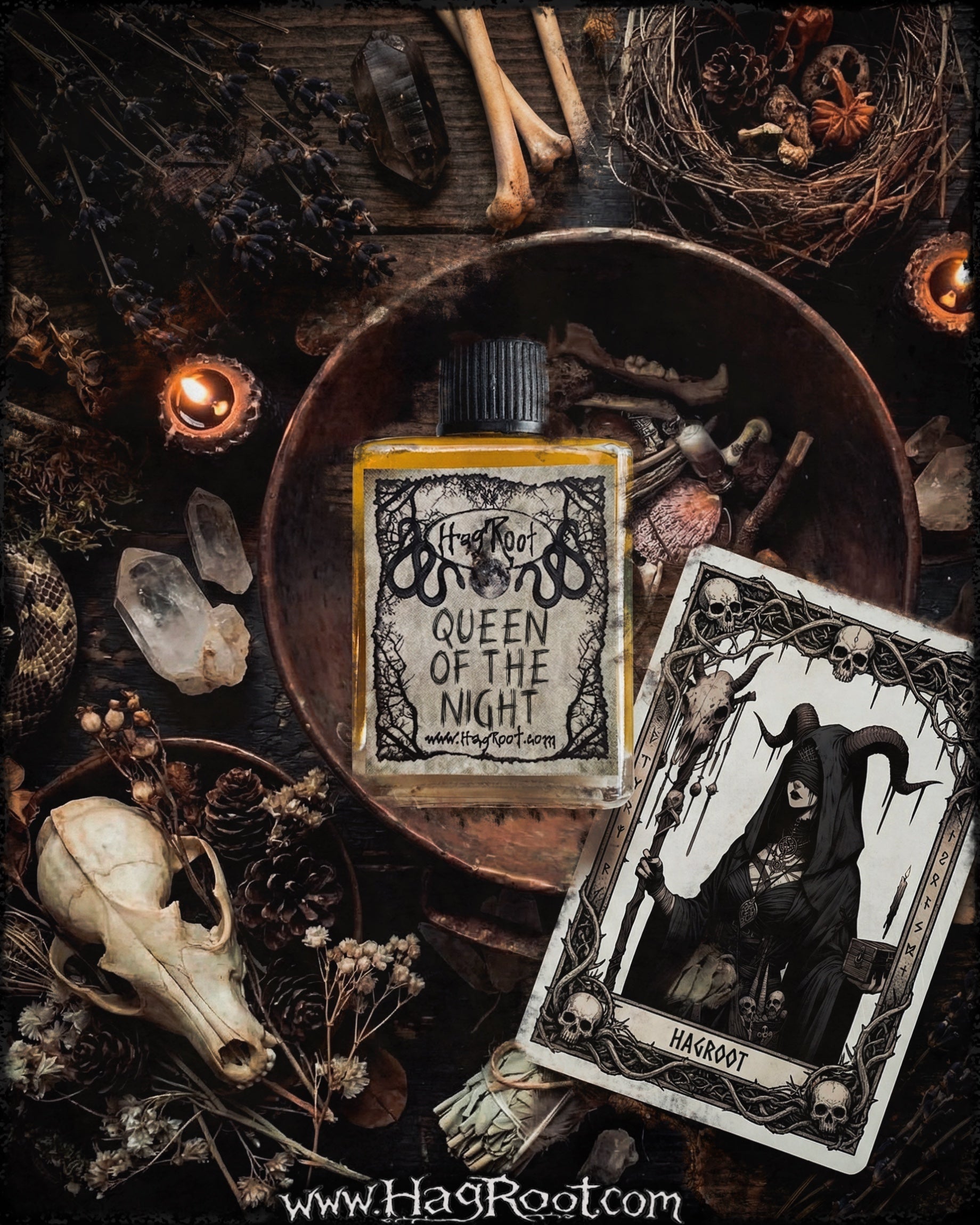 QUEEN OF THE NIGHT-(Dark Chocolate, Blood Orange, Frankincense Tears, Dark Spices, Forest)-Perfume, Cologne, Anointing, Ritual Oil