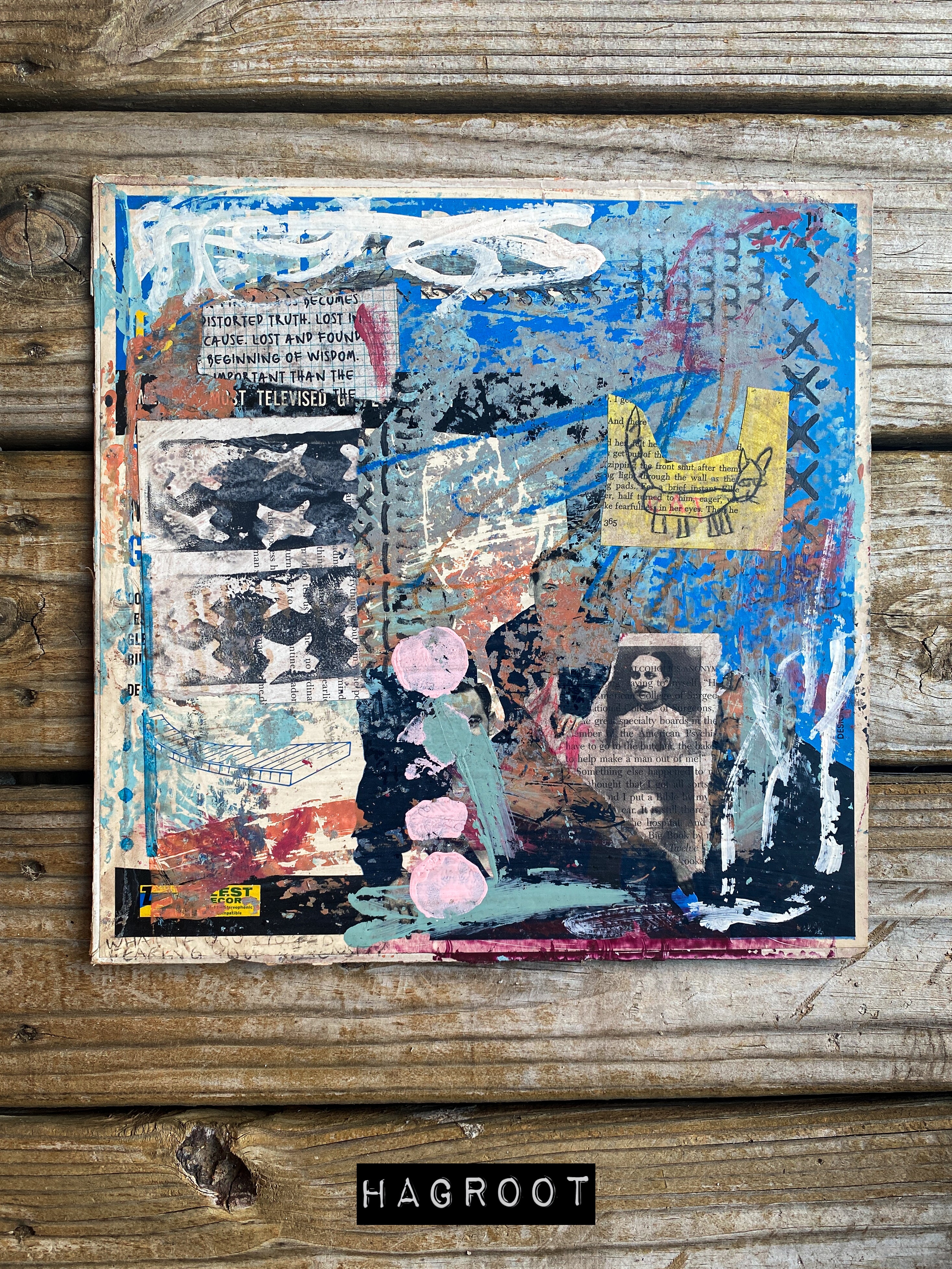 Lost and Found - Original Mixed Media Abstract Collage