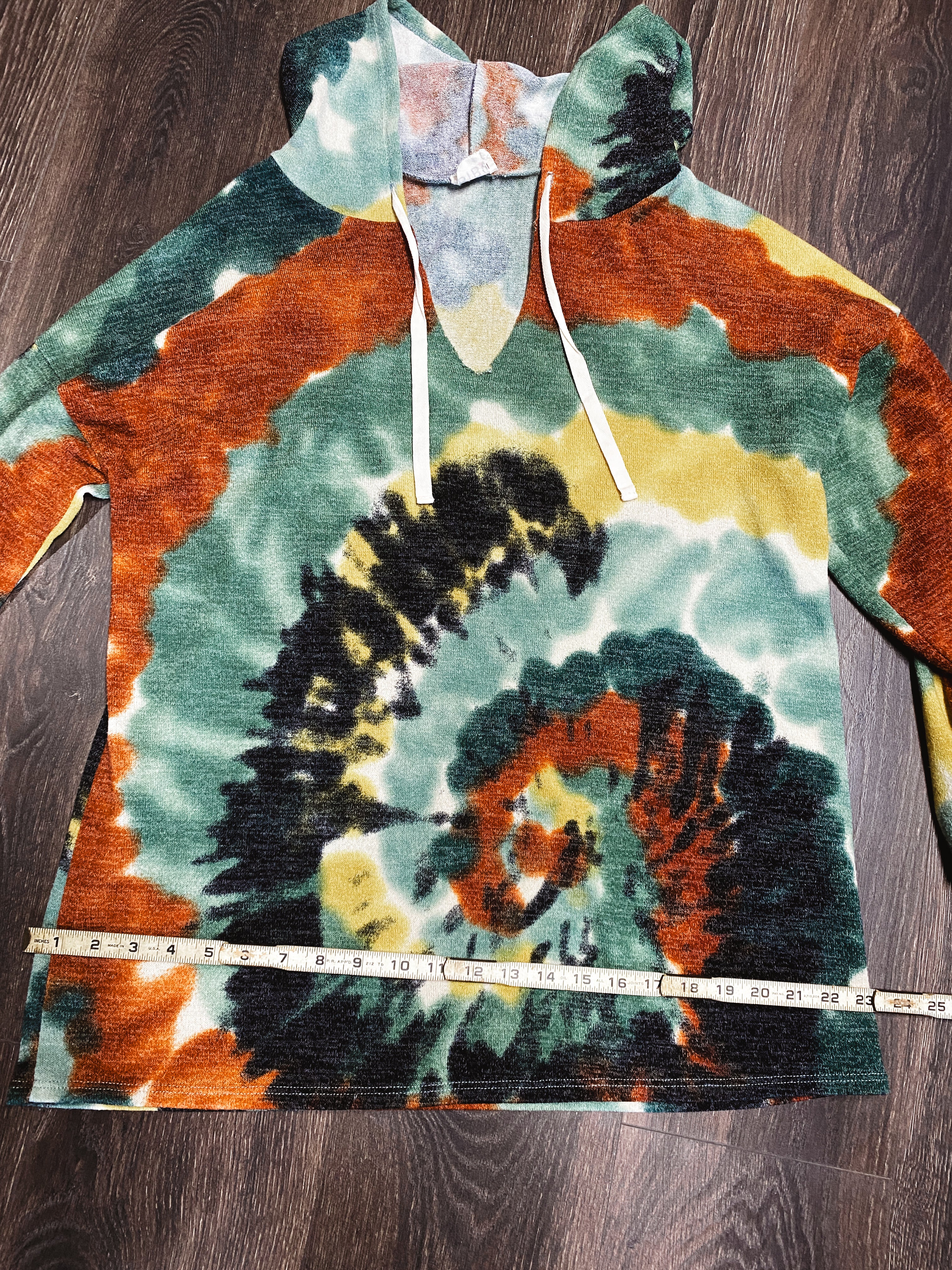 Tie Dye Style Beach Hoodie - Size Large