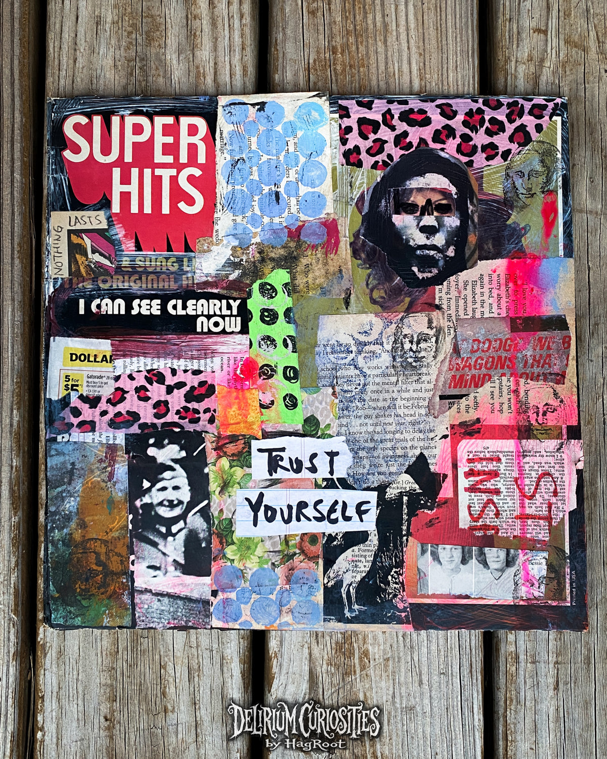 Trust Yourself - Original Mixed Media Abstract Collage
