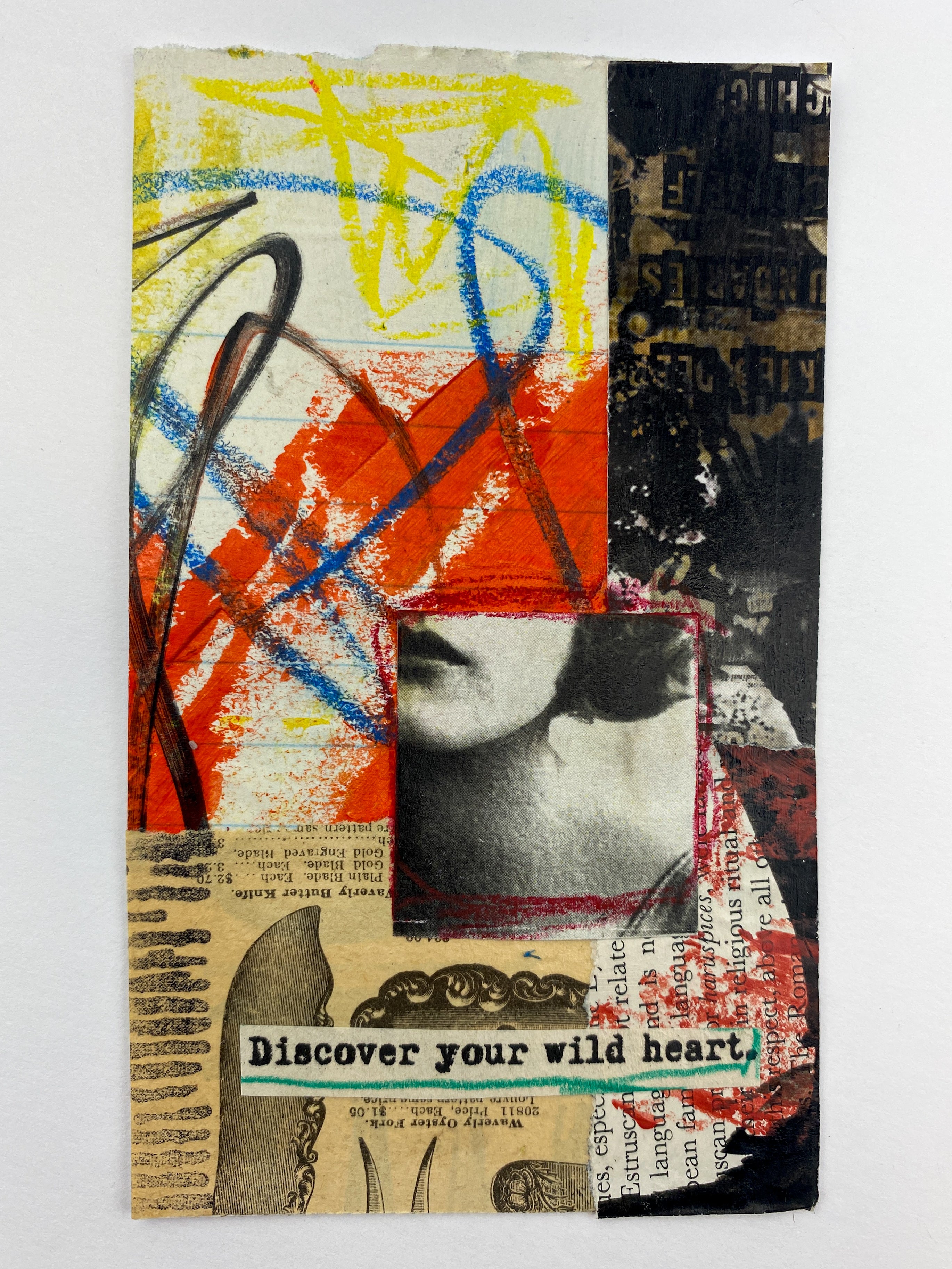 Your Wild Heart - Original Mixed Media Collage