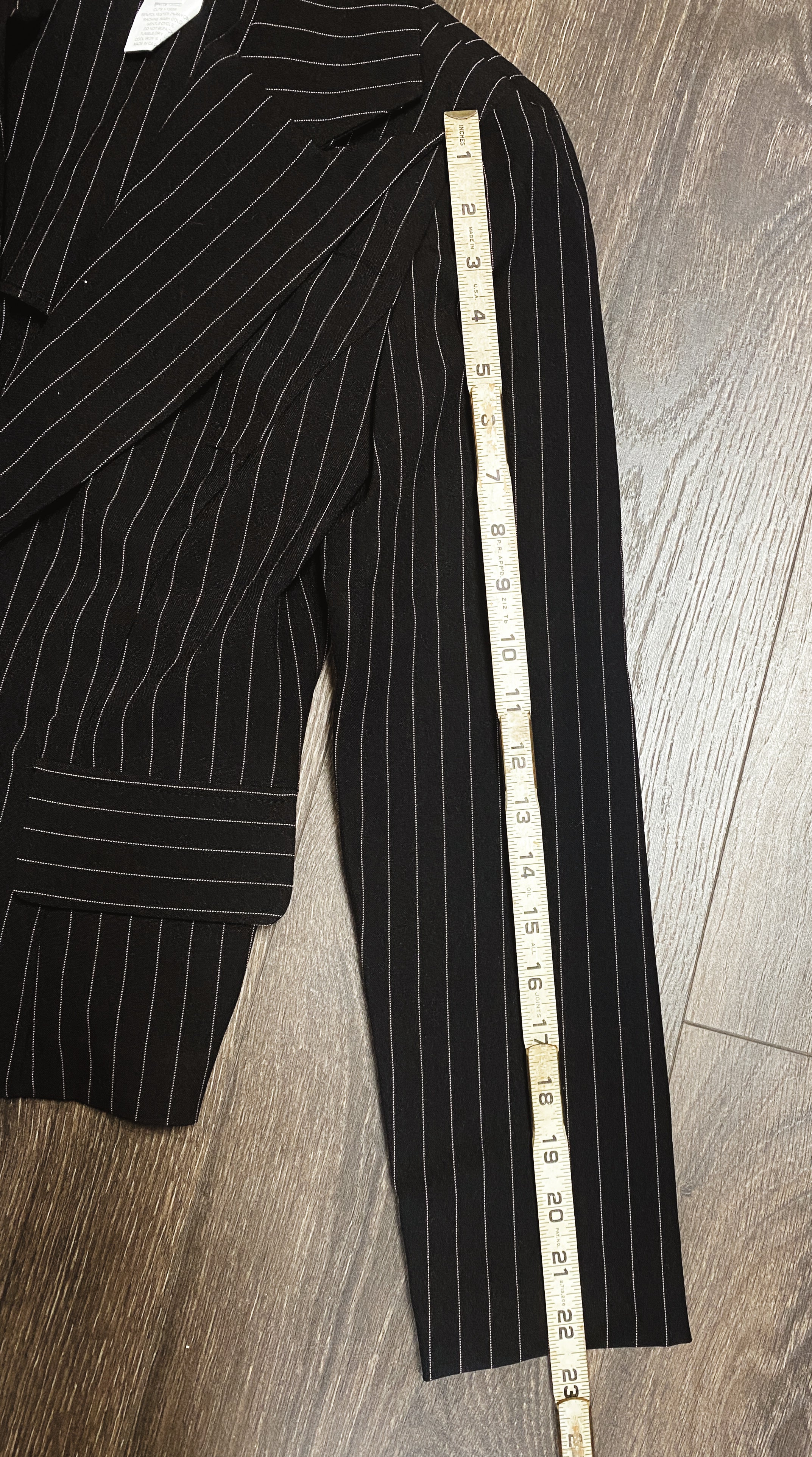 Black + Pink Striped Jacket - Size Small