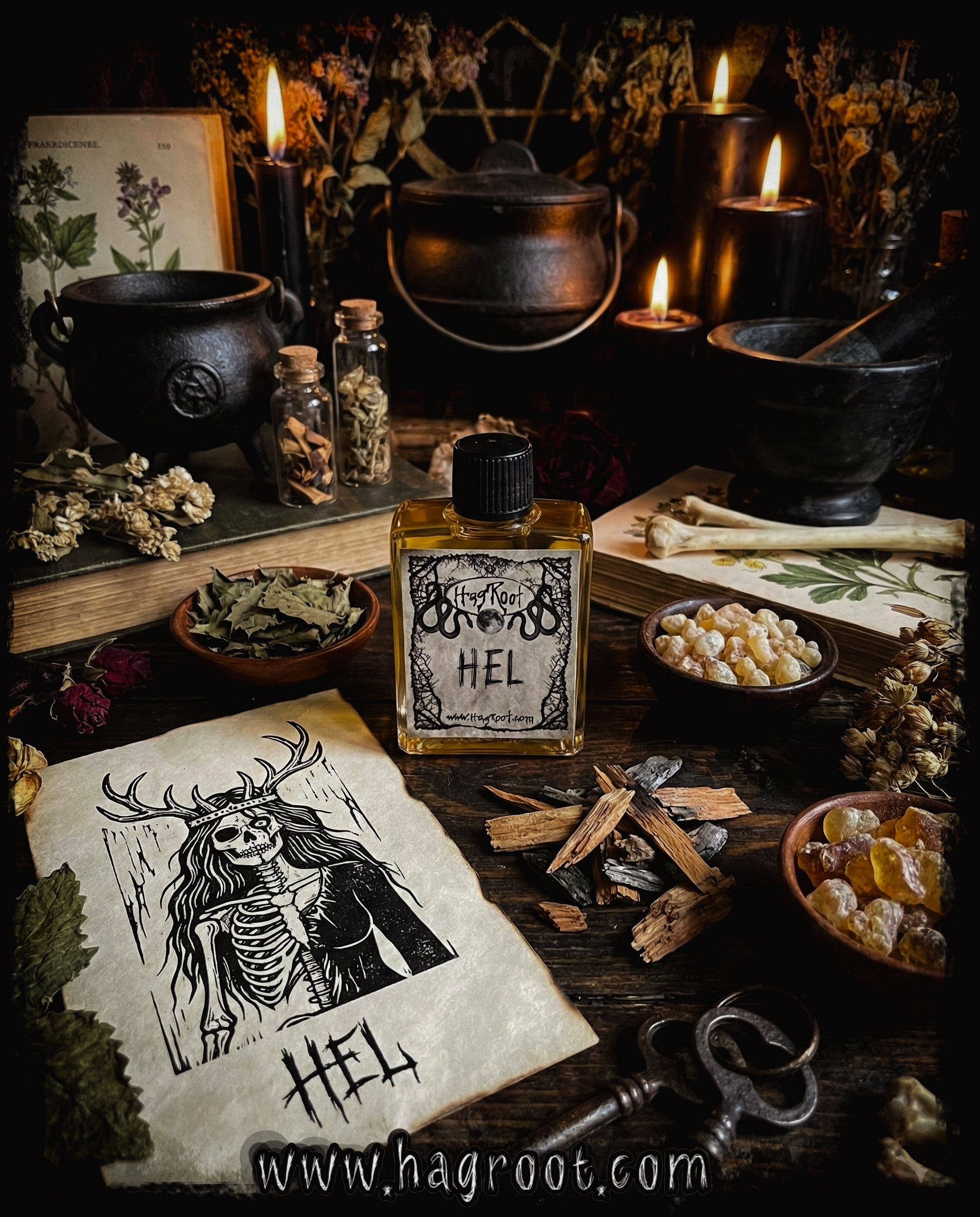 HEL-(Patchouli, Smoked Woods, Frankincense Tears, Amber, Haunting Sweetness)-Perfume, Cologne, Anointing, Ritual Oil