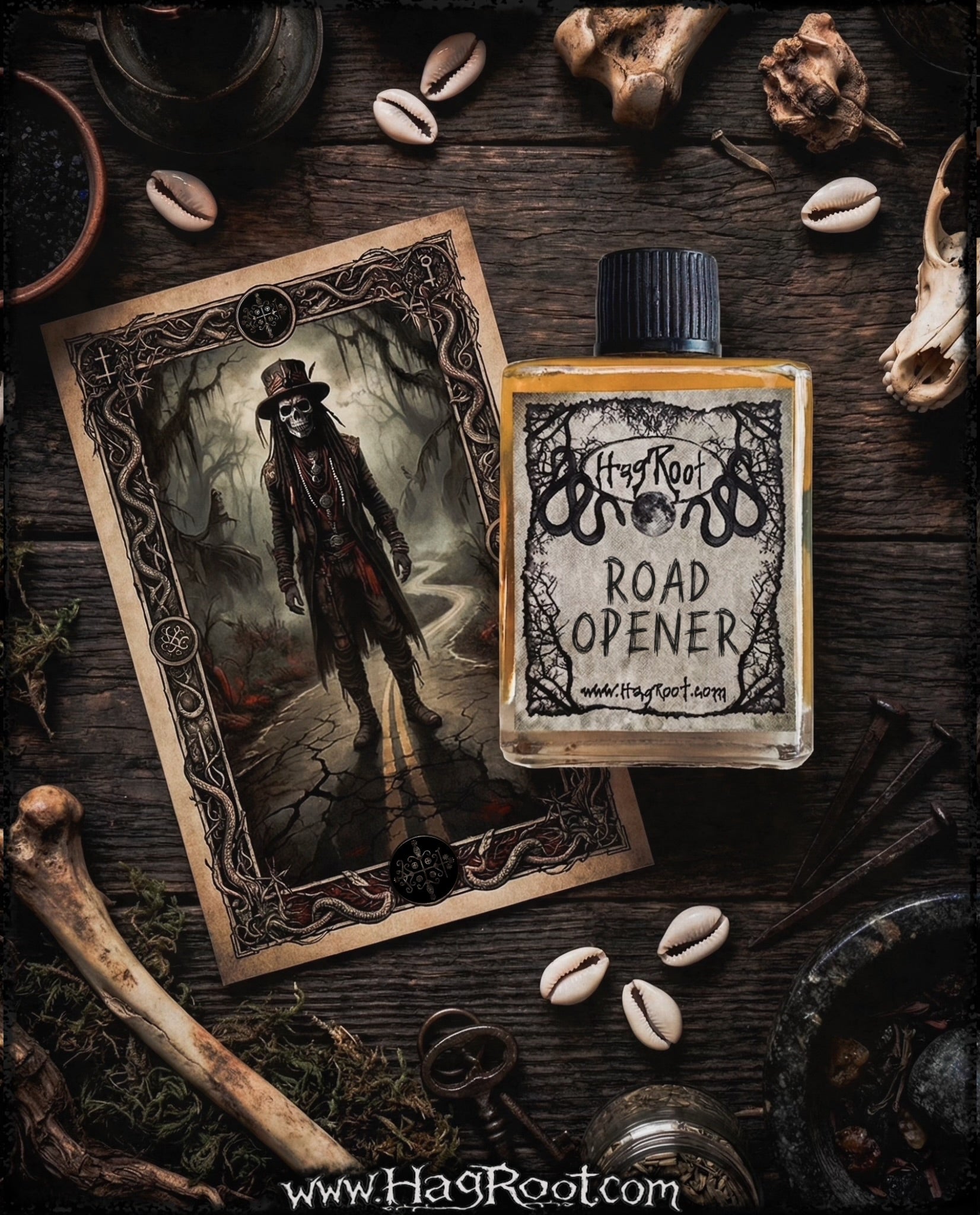 ROAD OPENER-(Copaiba Wood, Cedar, Black Pepper, Birch, Sandalwood, Rum, Tobacco)-Perfume, Cologne, Anointing, Ritual Oil