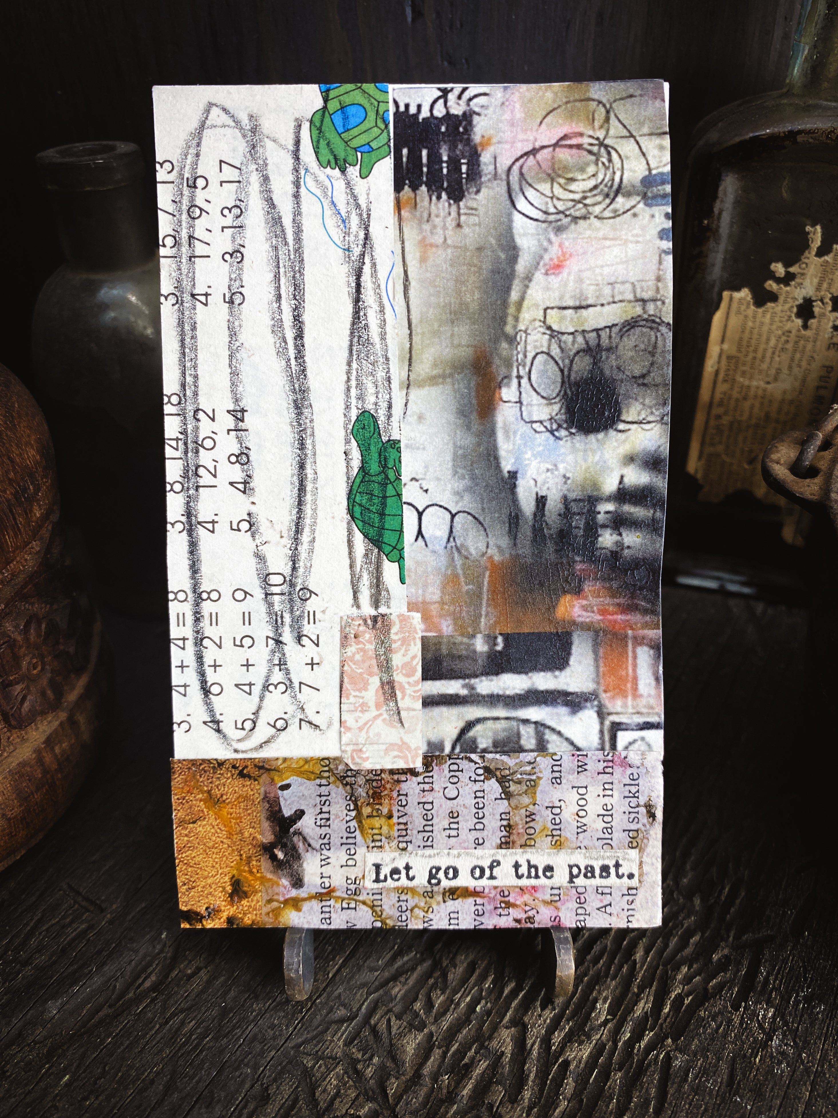 Let Go Of The Past - Original Mixed Media Collage