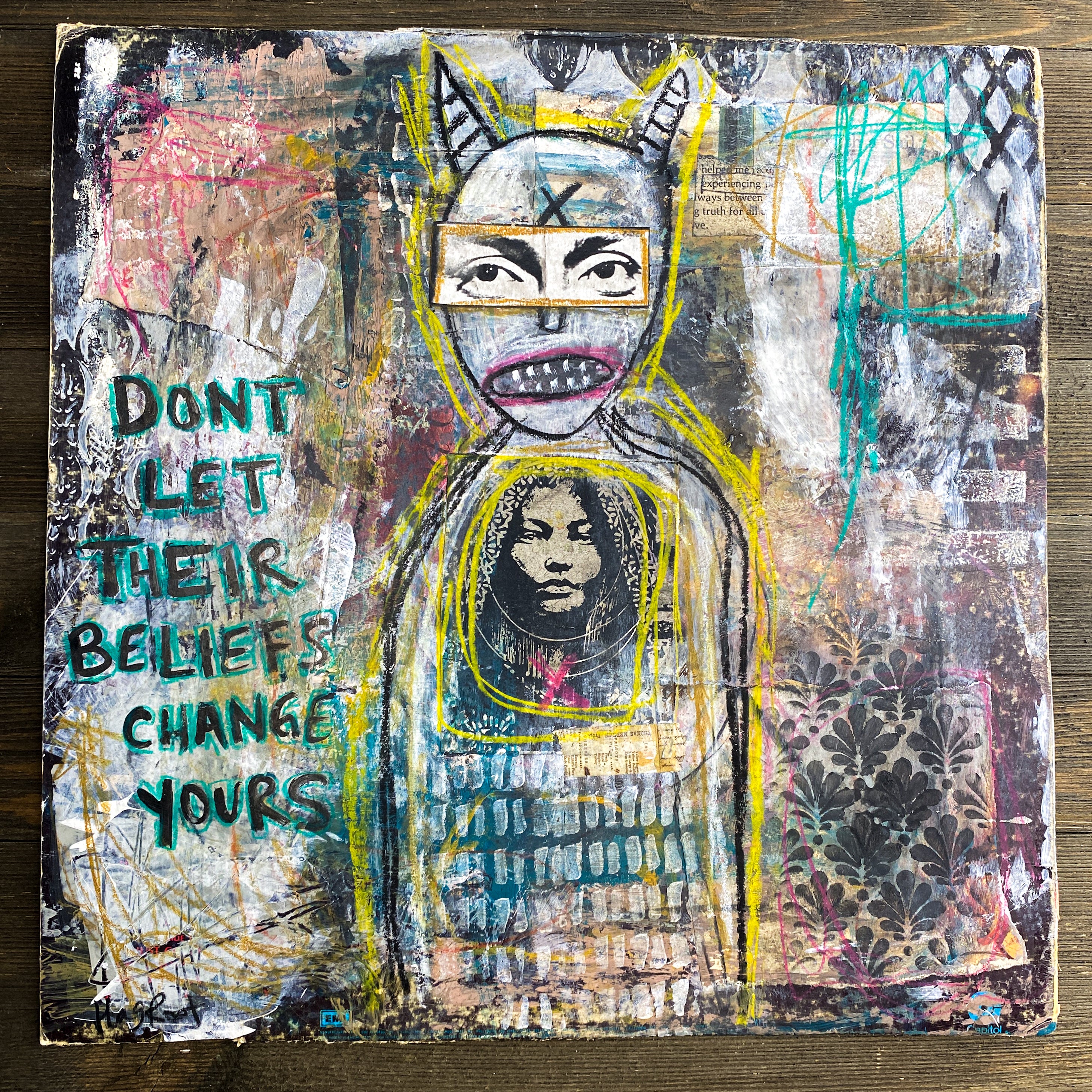Beliefs - Original Mixed Media Collage
