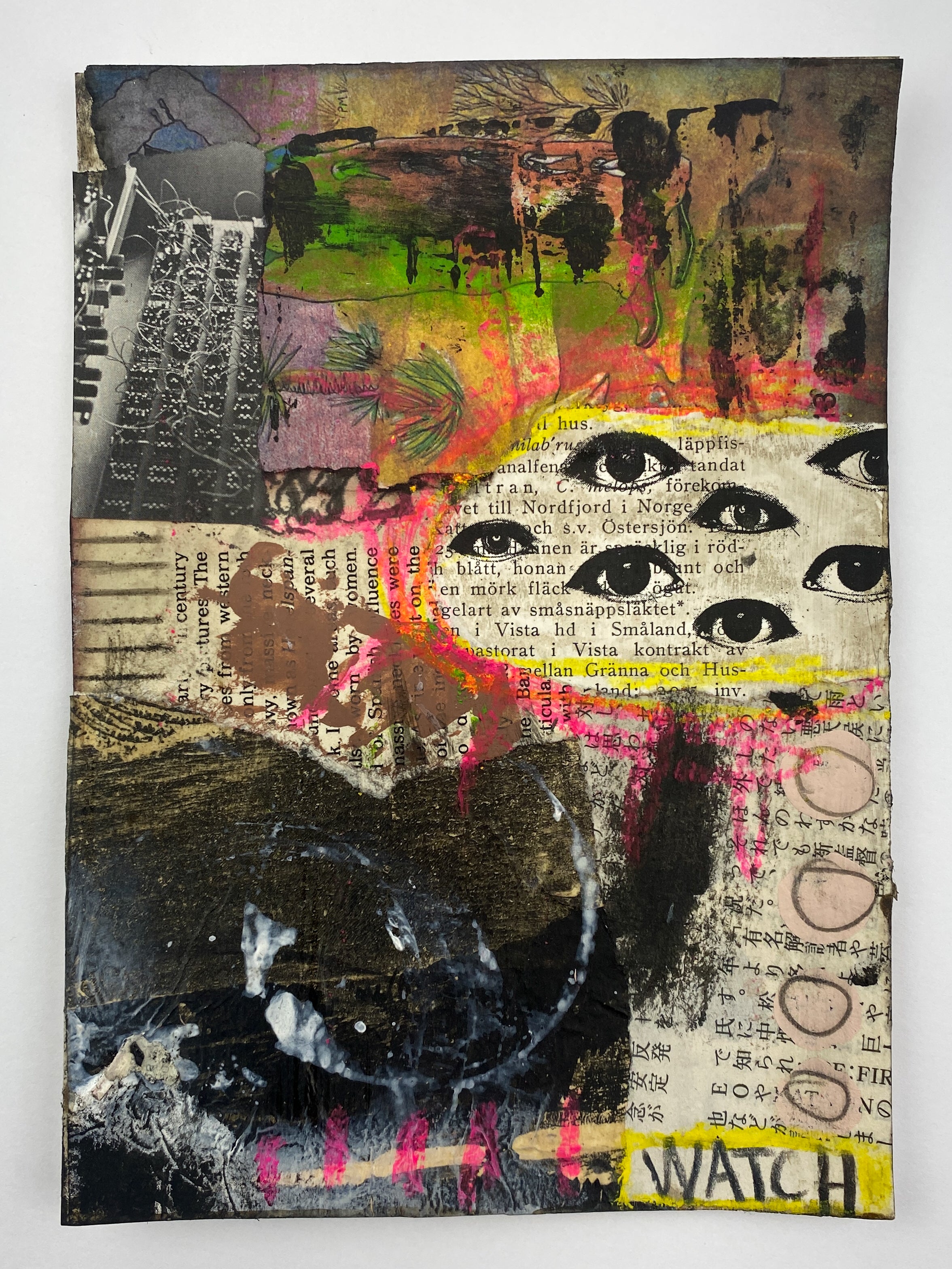 Watch - Original Mixed Media Collage