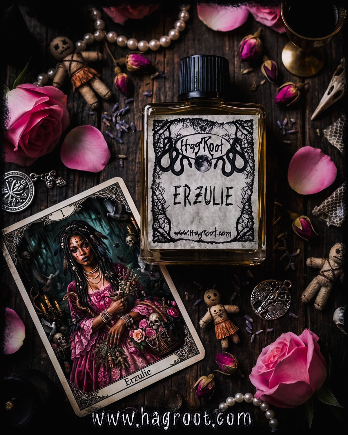ERZULIE-(Patchouli, Hay, Sandalwood, Smoked Wood, Jasmine, Rose, Spicy Pepper)-Perfume, Cologne, Anointing, Ritual Oil