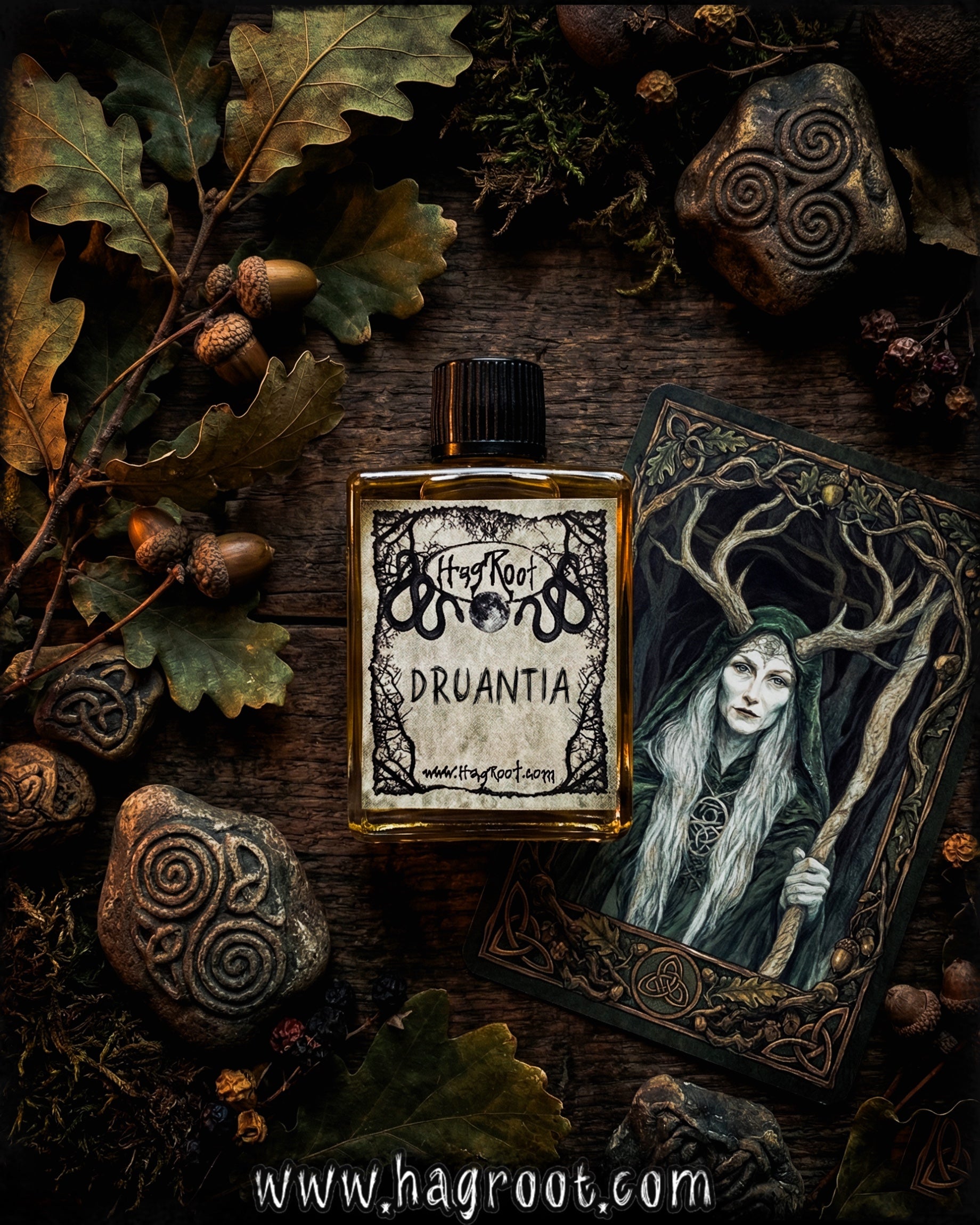 DRUANTIA-(Rose, Oak, Vanilla, Sage, Orange)-Perfume, Cologne, Anointing, Ritual Oil