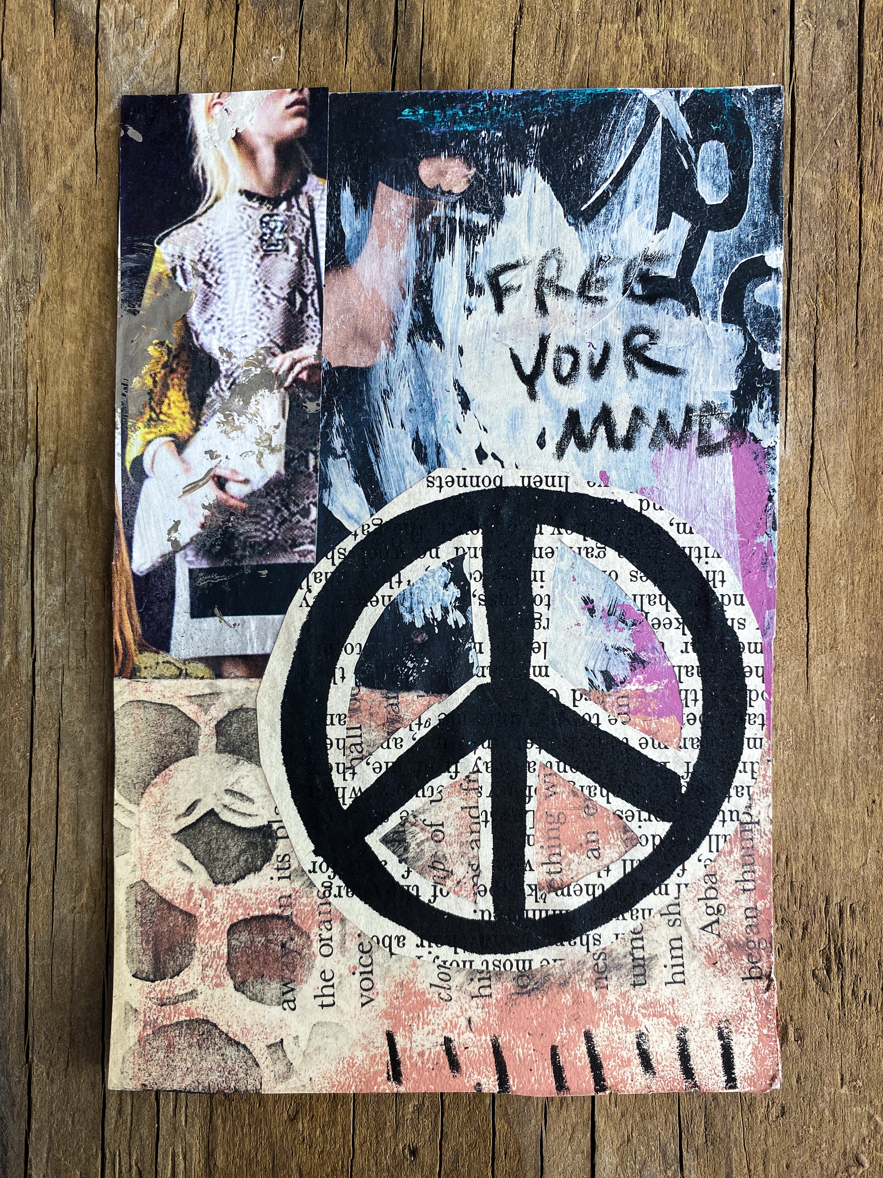 PEACE #1 - Original Mixed Media Collage
